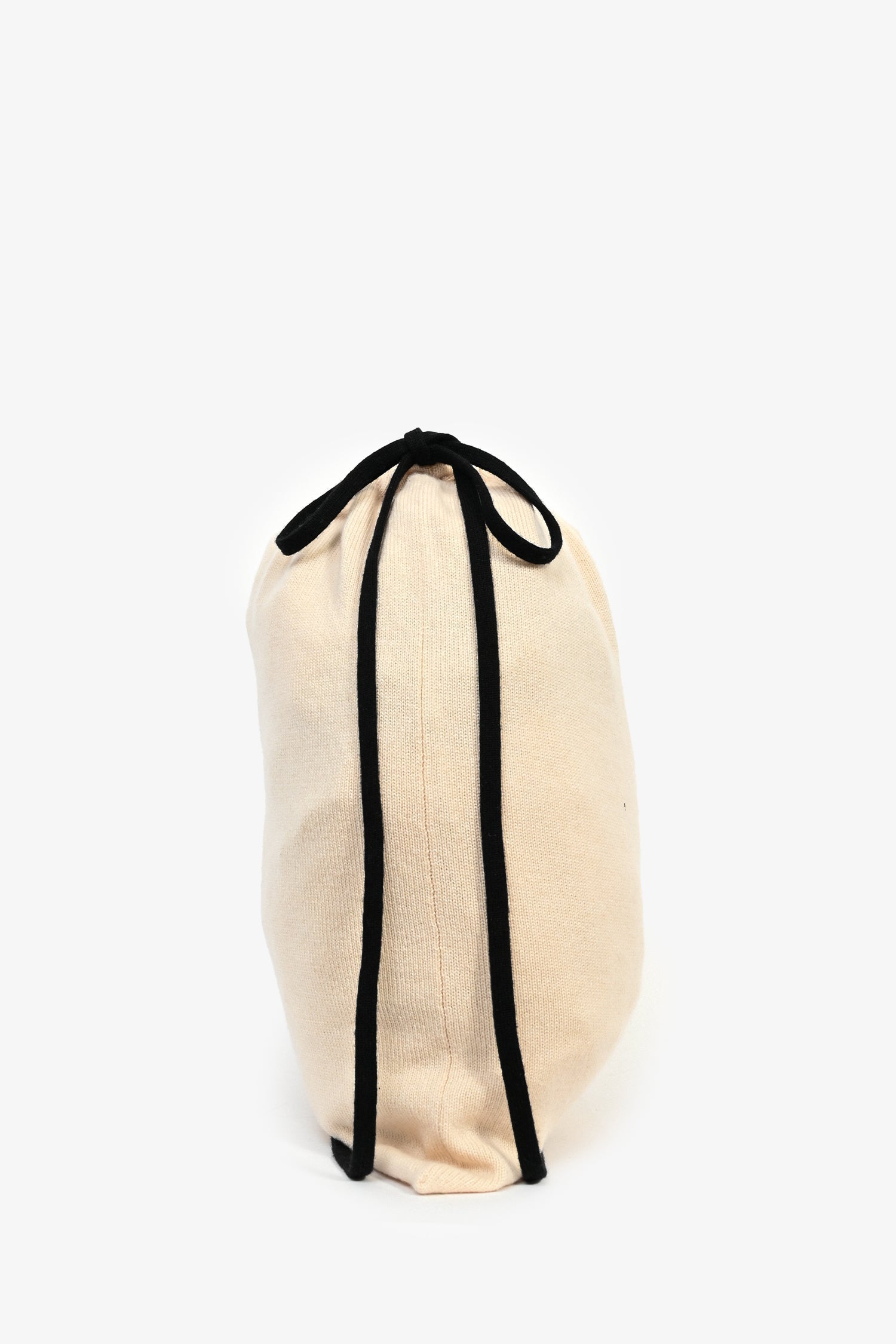 Chanel™ Beige Cashmere CC Drawstring Bag