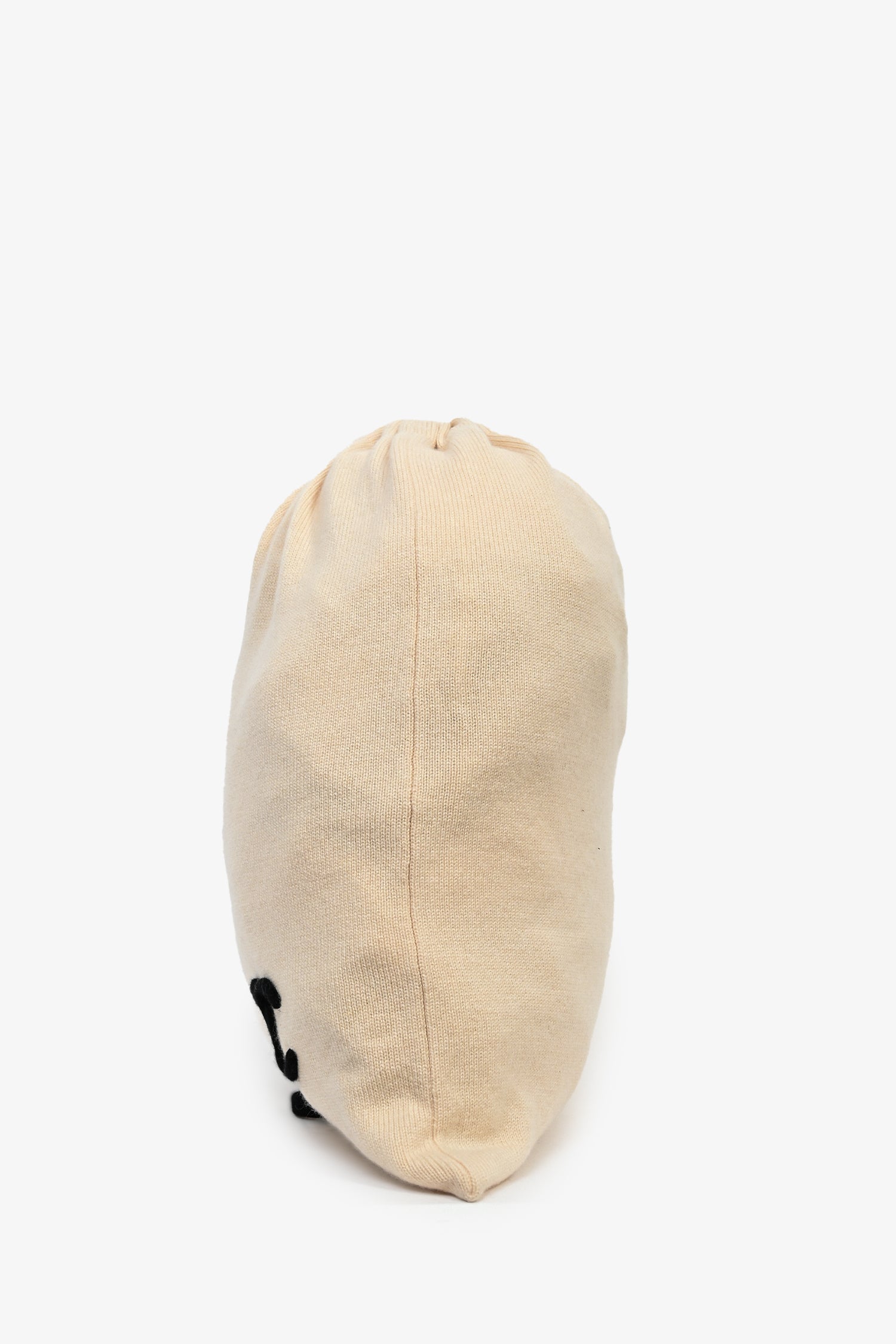 Chanel™ Beige Cashmere CC Drawstring Bag