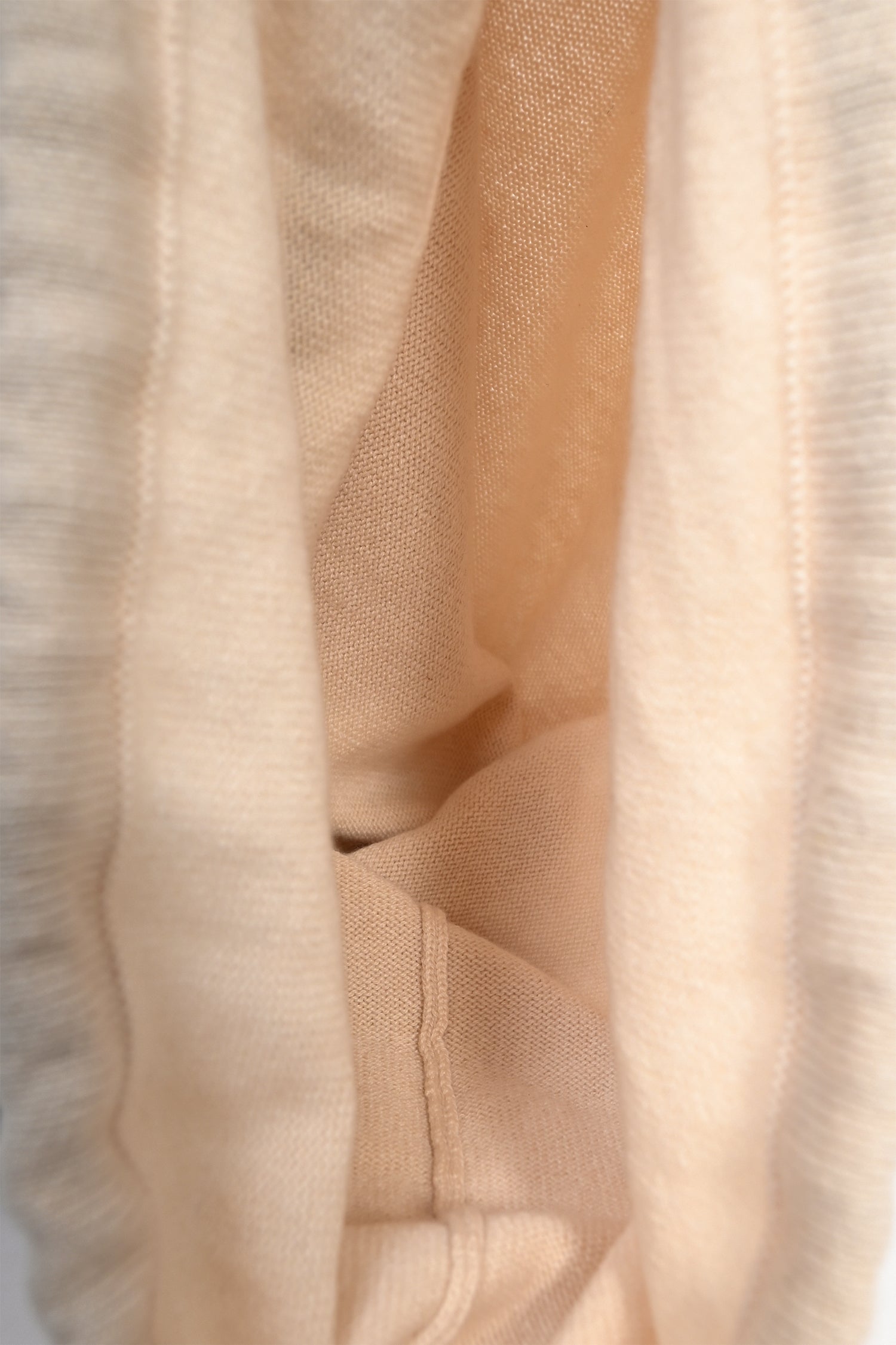 Chanel™ Beige Cashmere CC Drawstring Bag