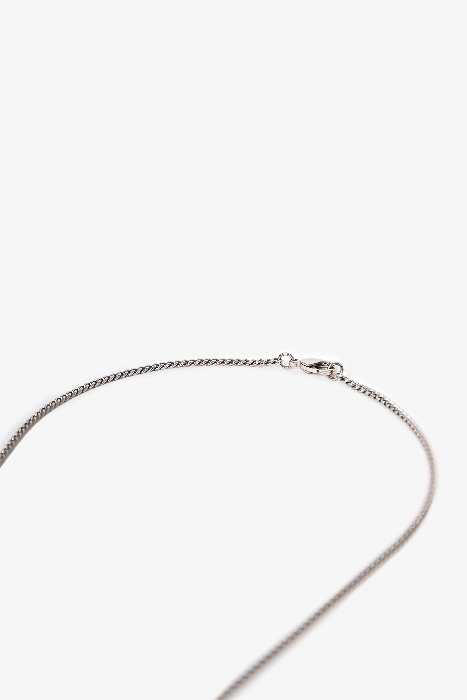 Chanel™ 2016 Silver Tone Chain CC Pendant Necklace