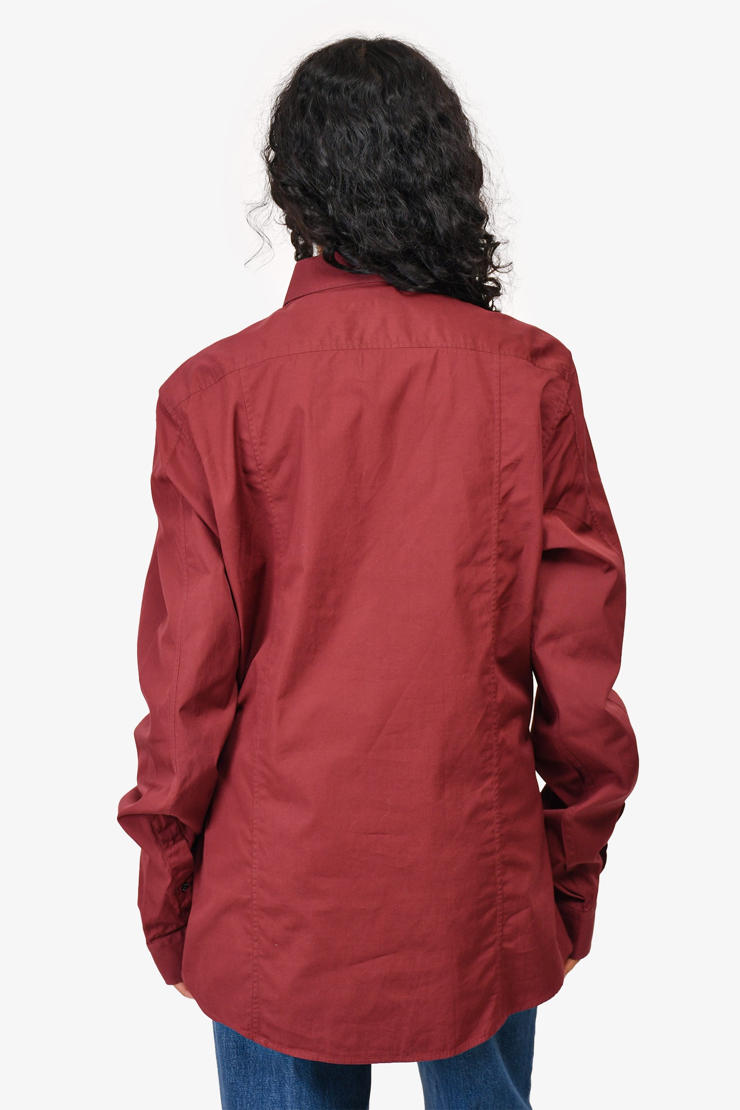 Gucci 2014 Burgundy Button Up Shirt Size 41 Men