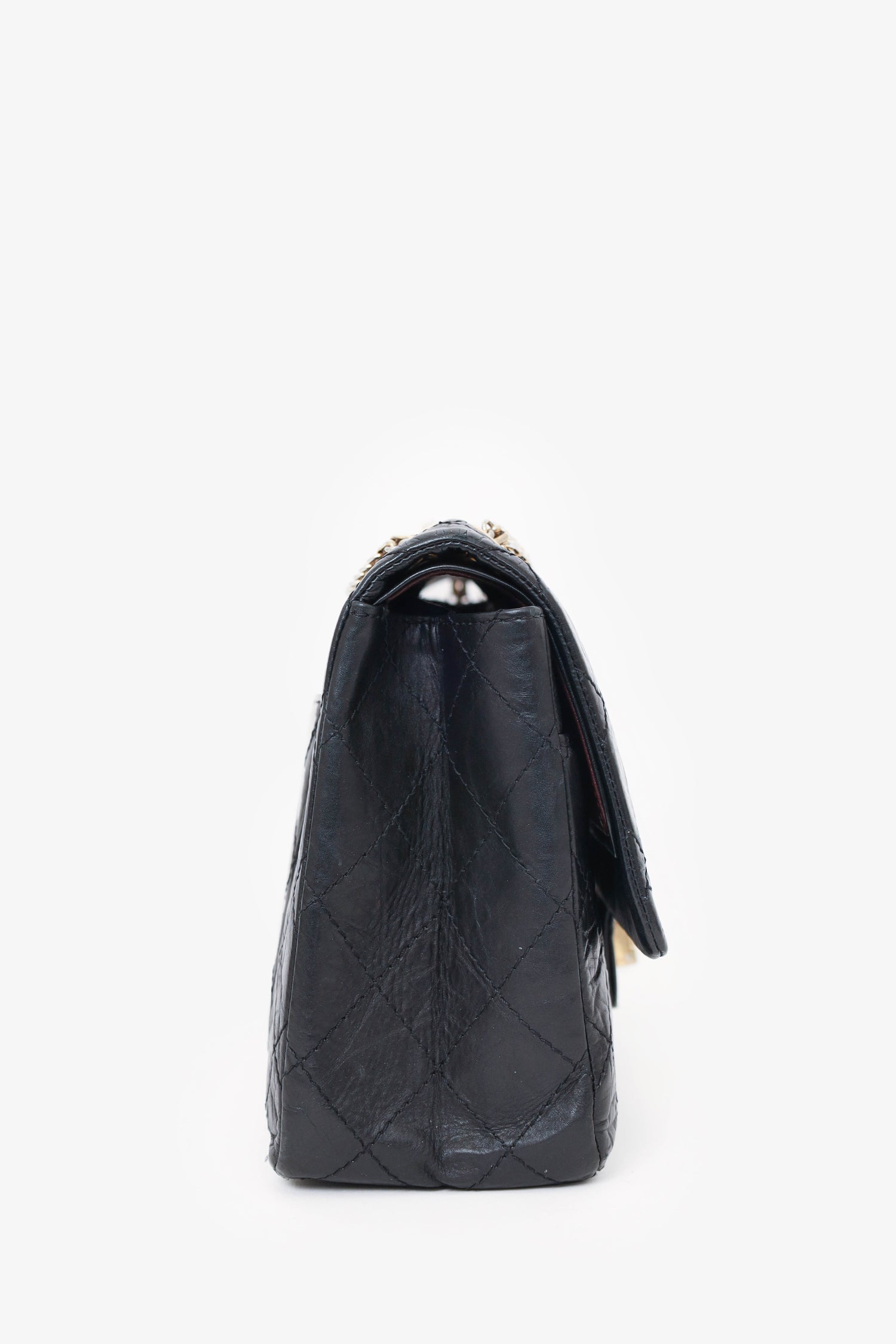 Chanel™ Black Quilted Aged Calfskin Large Reissue 255 Shoulder Bag