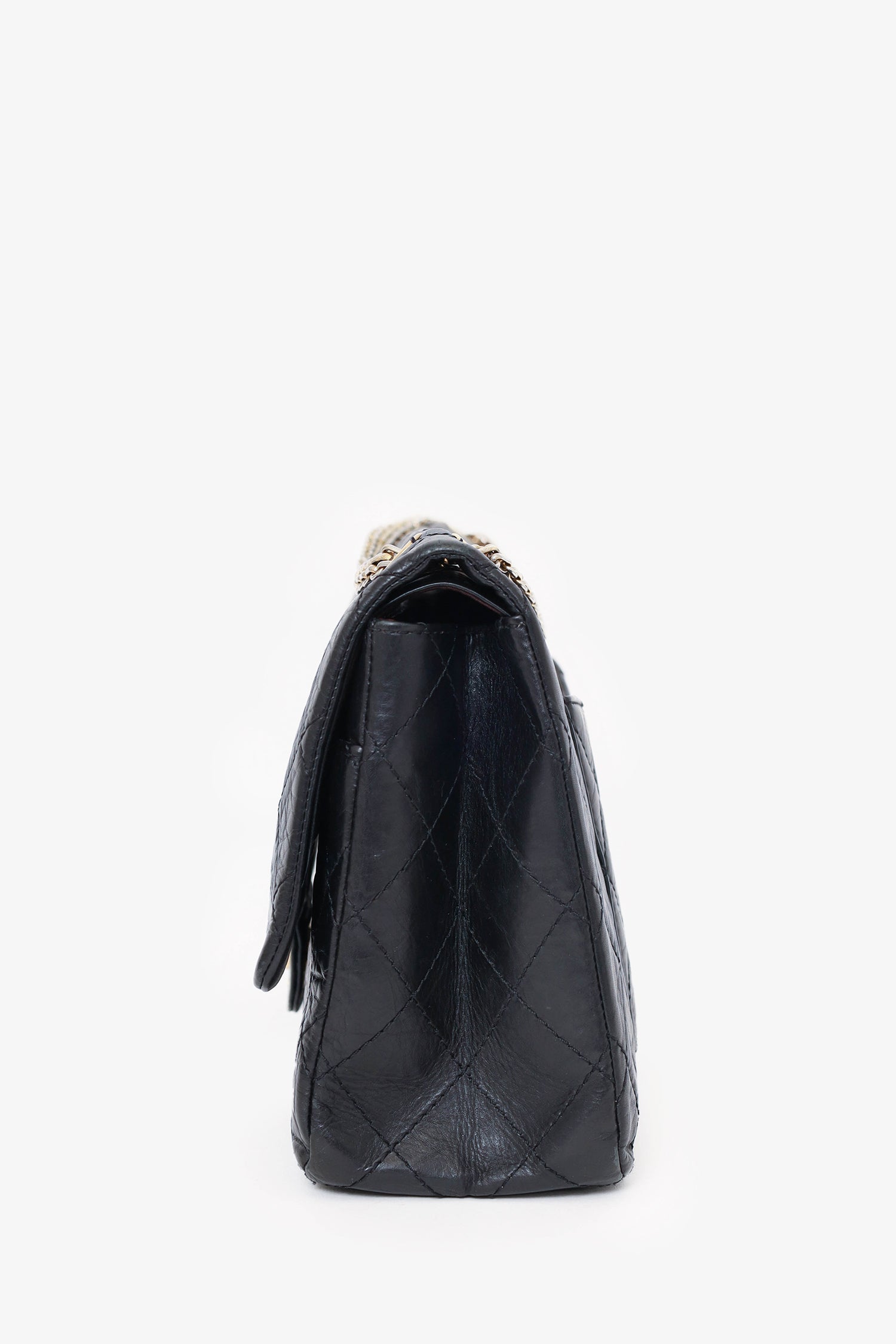 Chanel™ Black Quilted Aged Calfskin Large Reissue 255 Shoulder Bag