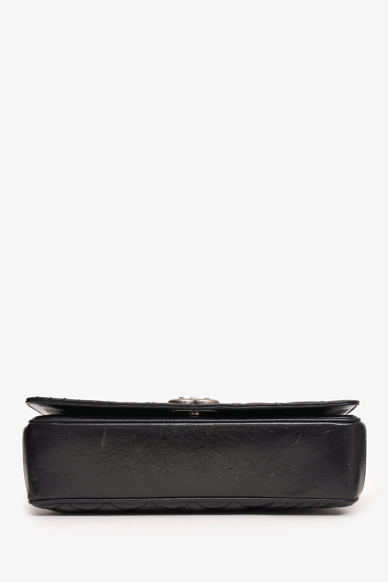 Chanel™ 2014 Black Glazed Leather Coco Boy Flap Bag