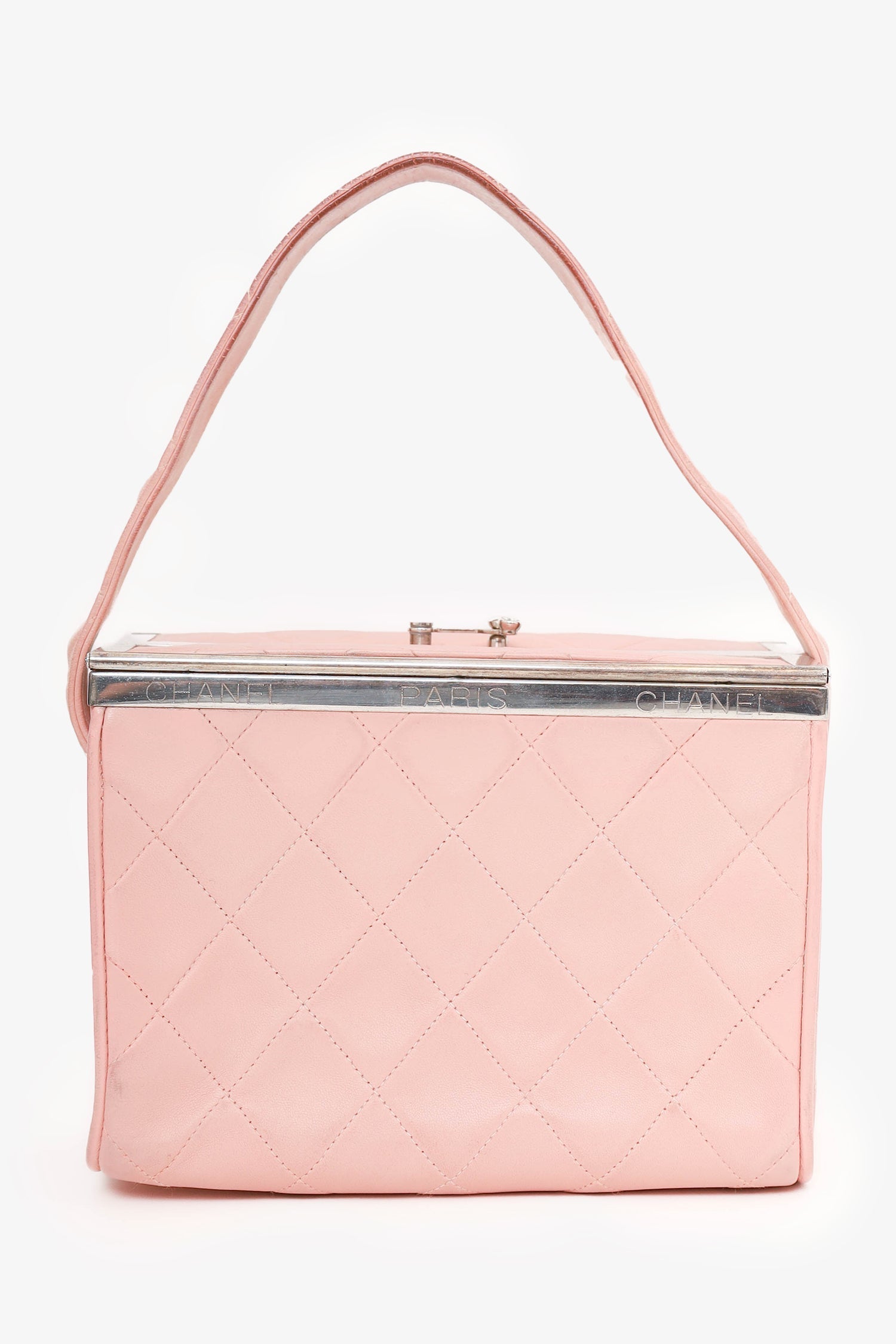 Chanel™ 1996-97 Pink Quilted Lambskin Vanity Box