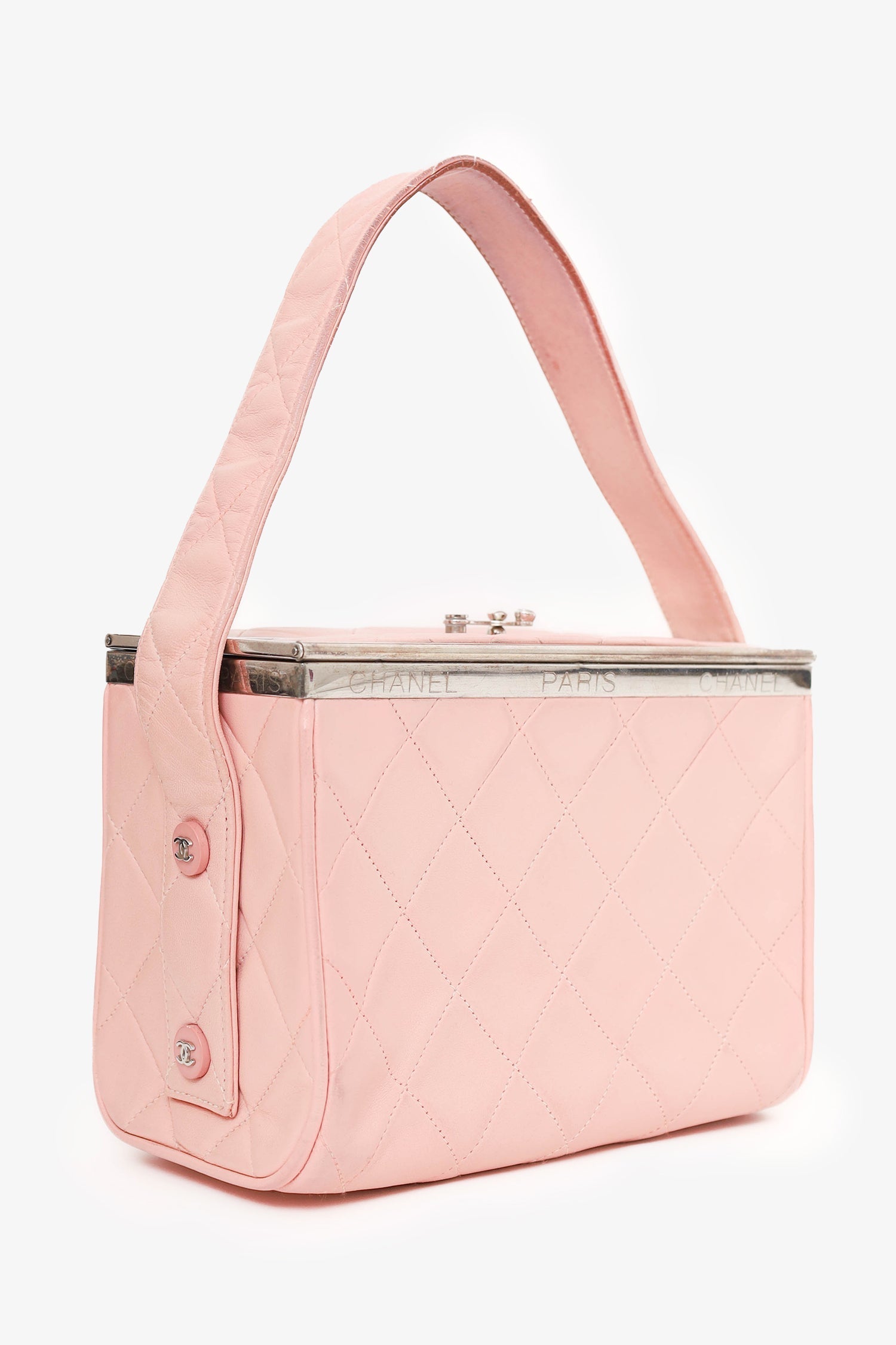 Chanel™ 1996-97 Pink Quilted Lambskin Vanity Box