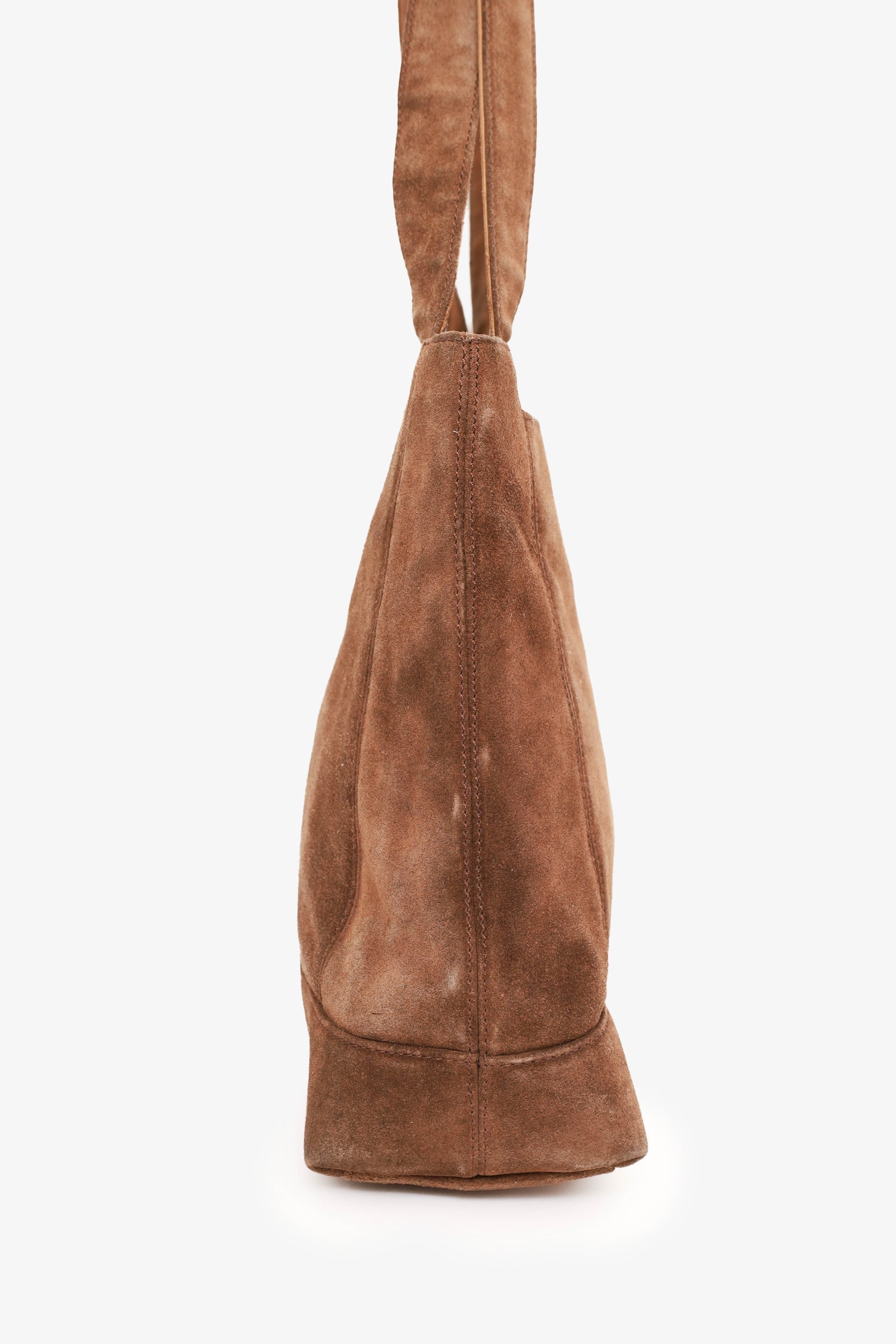 Chanel™ 1997-99 Brown Suede CC Embroidered Tote Bag