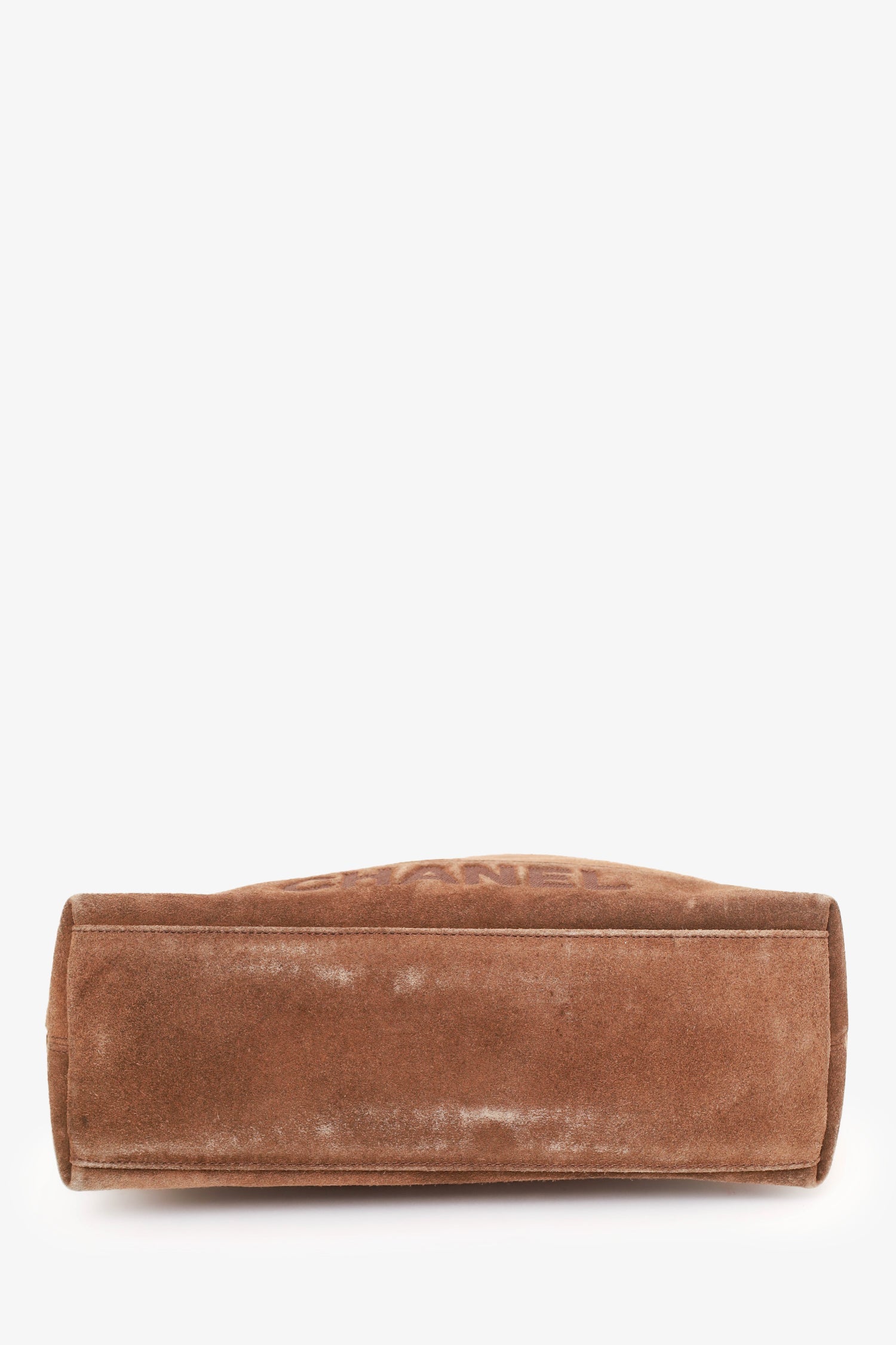 Chanel™ 1997-99 Brown Suede CC Embroidered Tote Bag