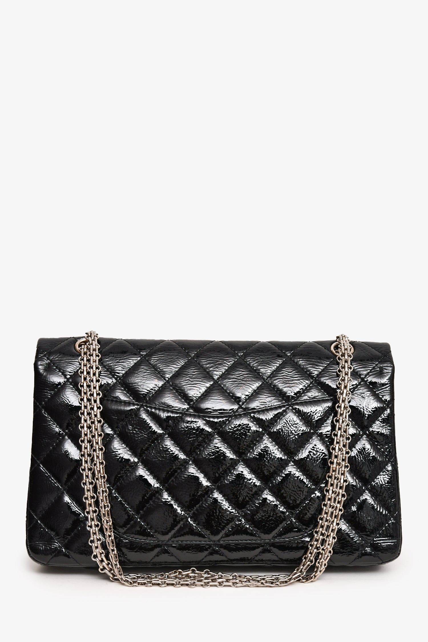 Chanel™ 2010-11 Black Patent Leather 2.55 Large 227 Flap Bag SHW