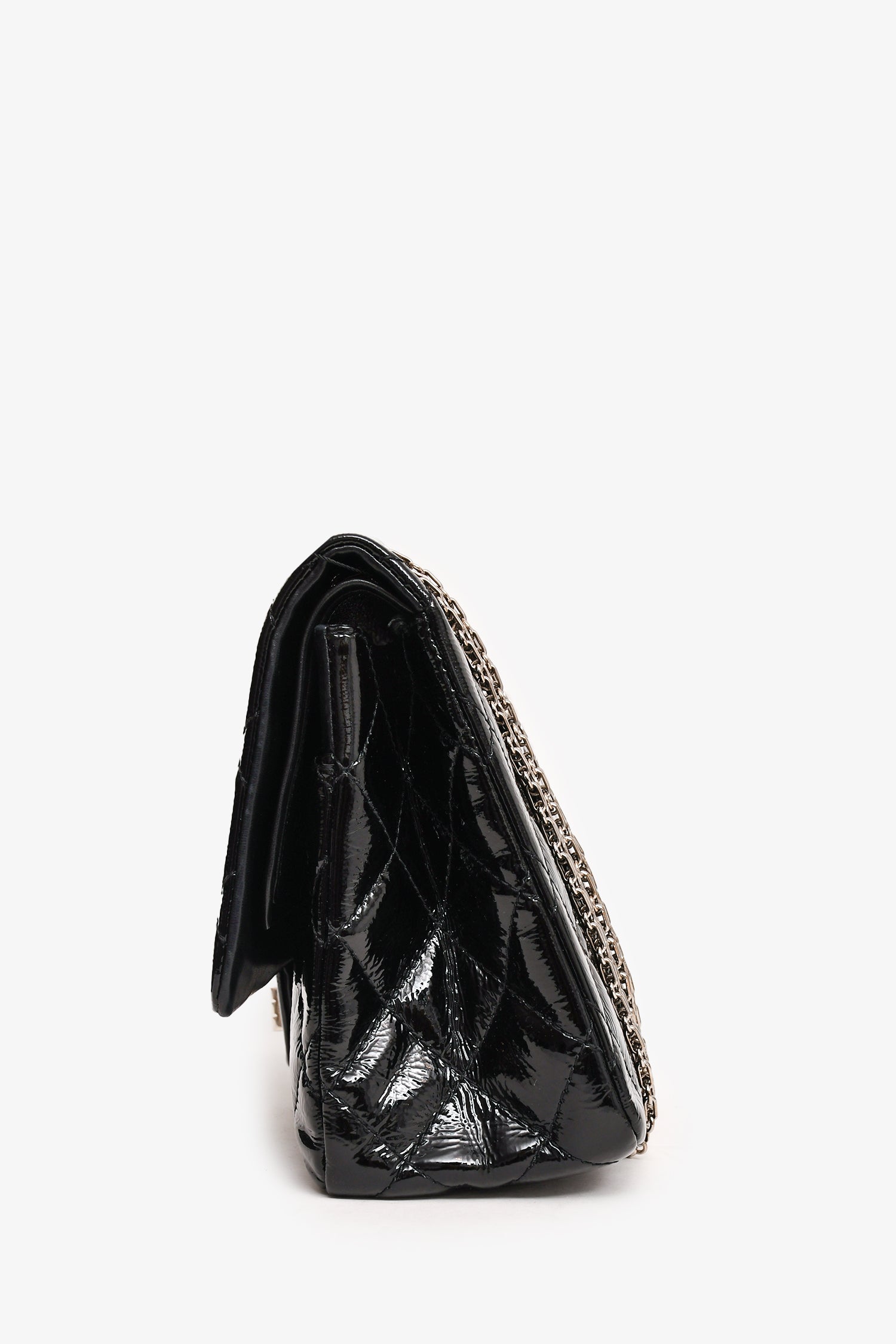 Chanel™ 2010-11 Black Patent Leather 2.55 Large 227 Flap Bag SHW