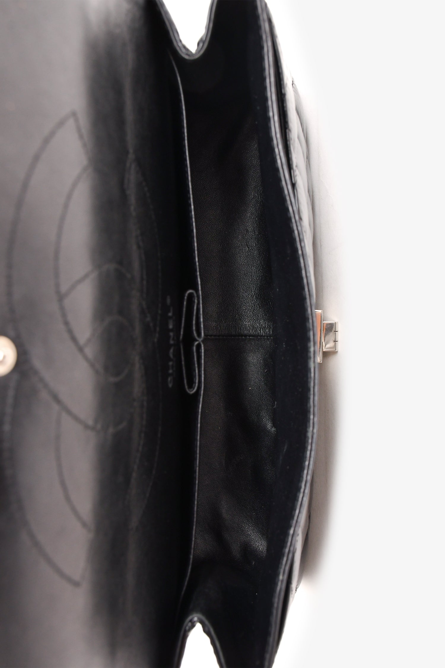 Chanel™ 2010-11 Black Patent Leather 2.55 Large 227 Flap Bag SHW