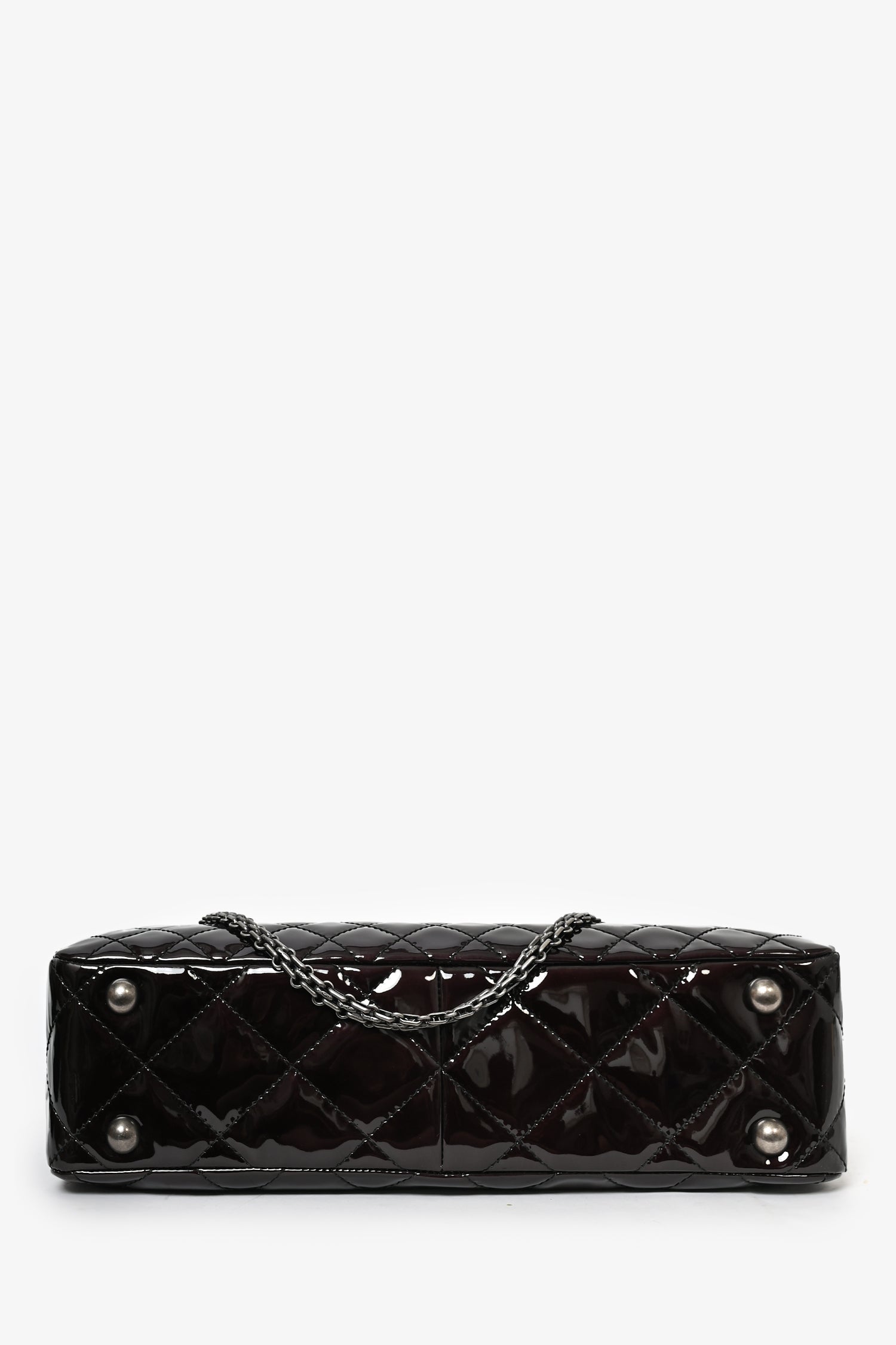 Chanel™ 2011/12 Dark Purple Patent Quilted Leather 2.55 Reissue Tote Bag