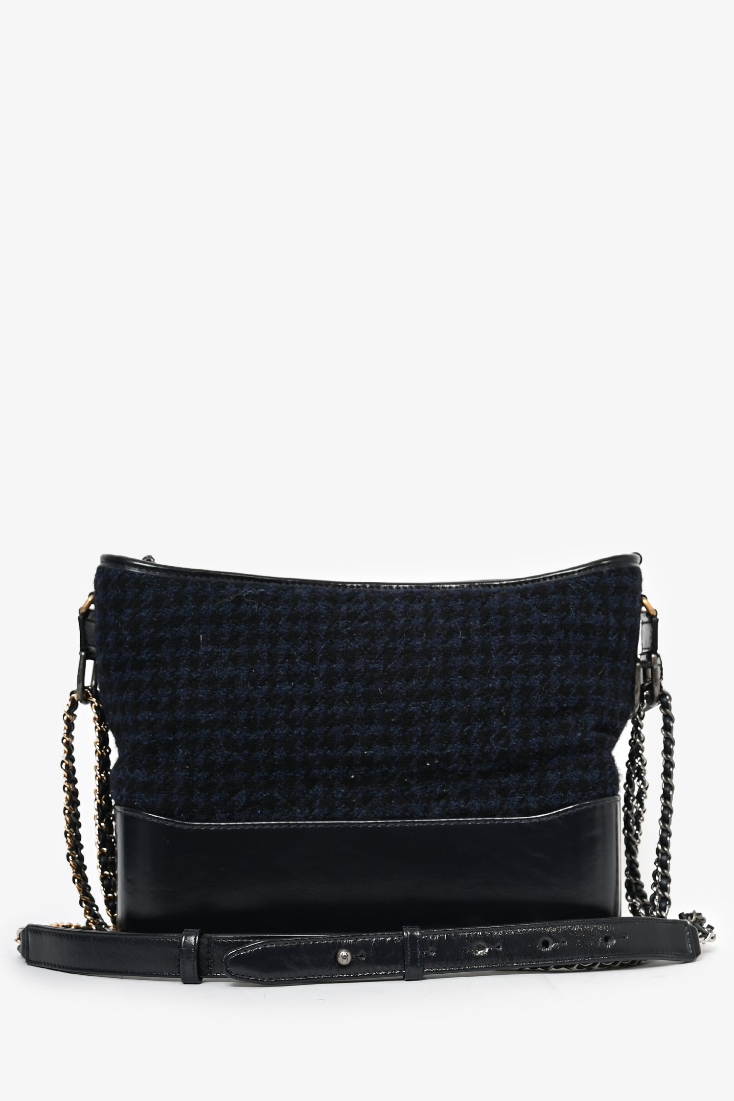 Chanel™ 2017 Navy/Black Tweed Hobo Large Gabrielle Crossbody Bag