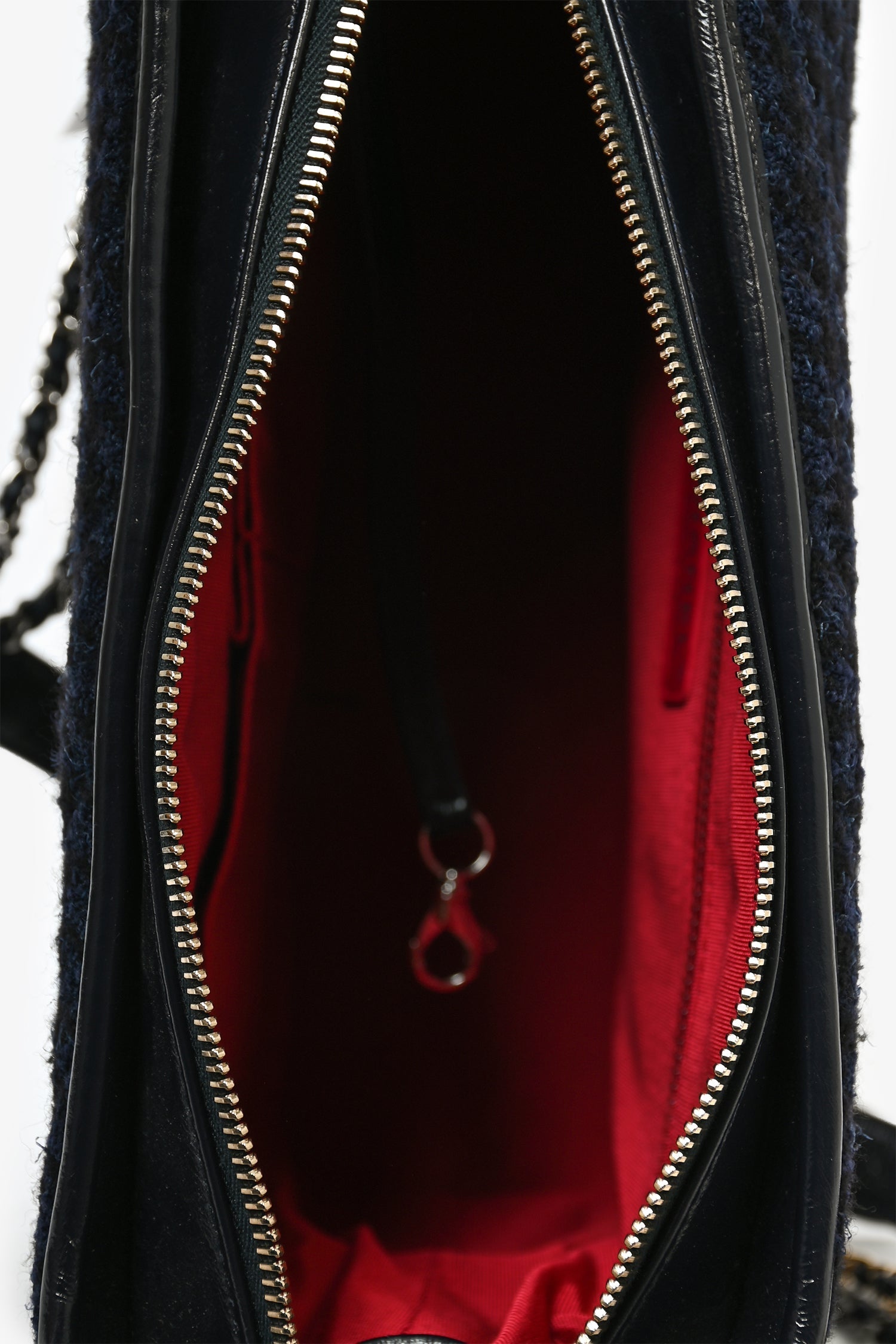 Chanel™ 2017 Navy/Black Tweed Hobo Large Gabrielle Crossbody Bag
