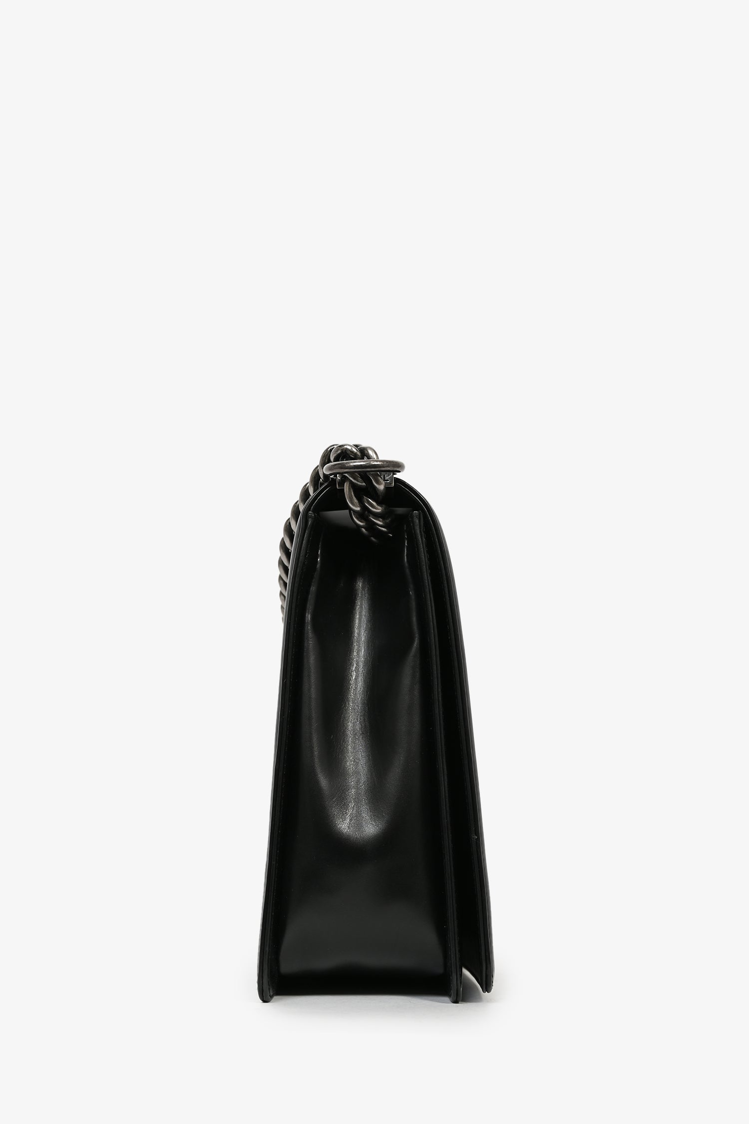 Chanel™ Black Calfskin Leather Large Boy Bag