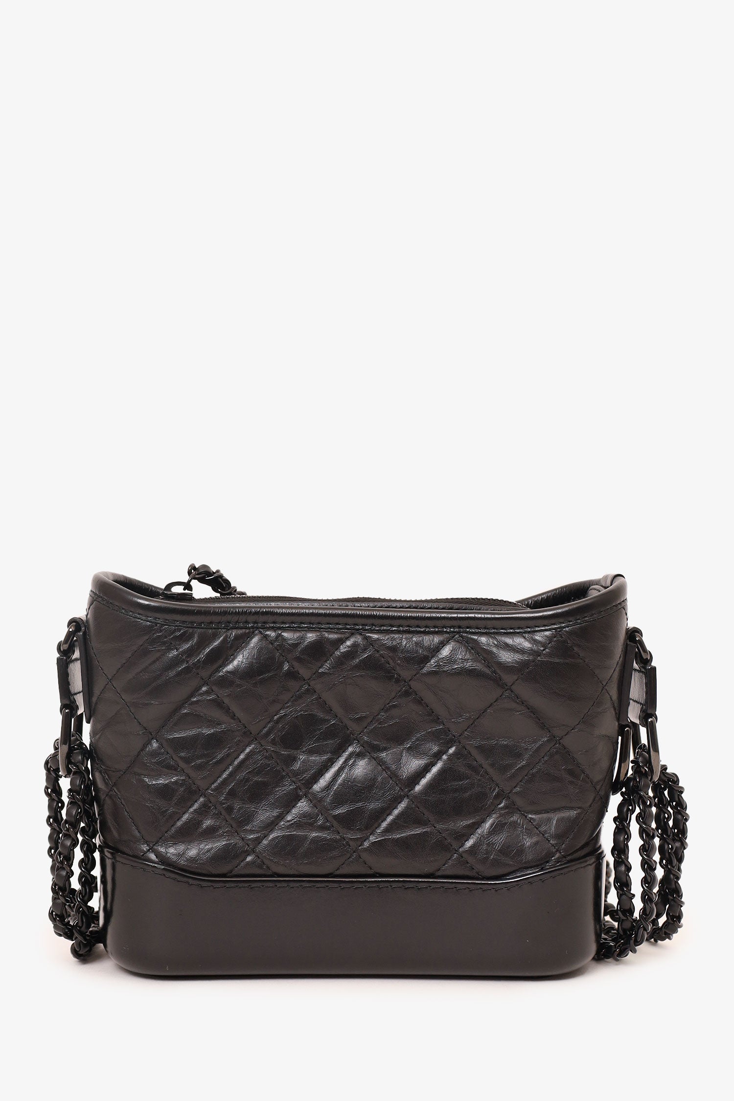 Chanel™ 2019 So Black Quilted Leather Small Gabrielle Crossbody Bag
