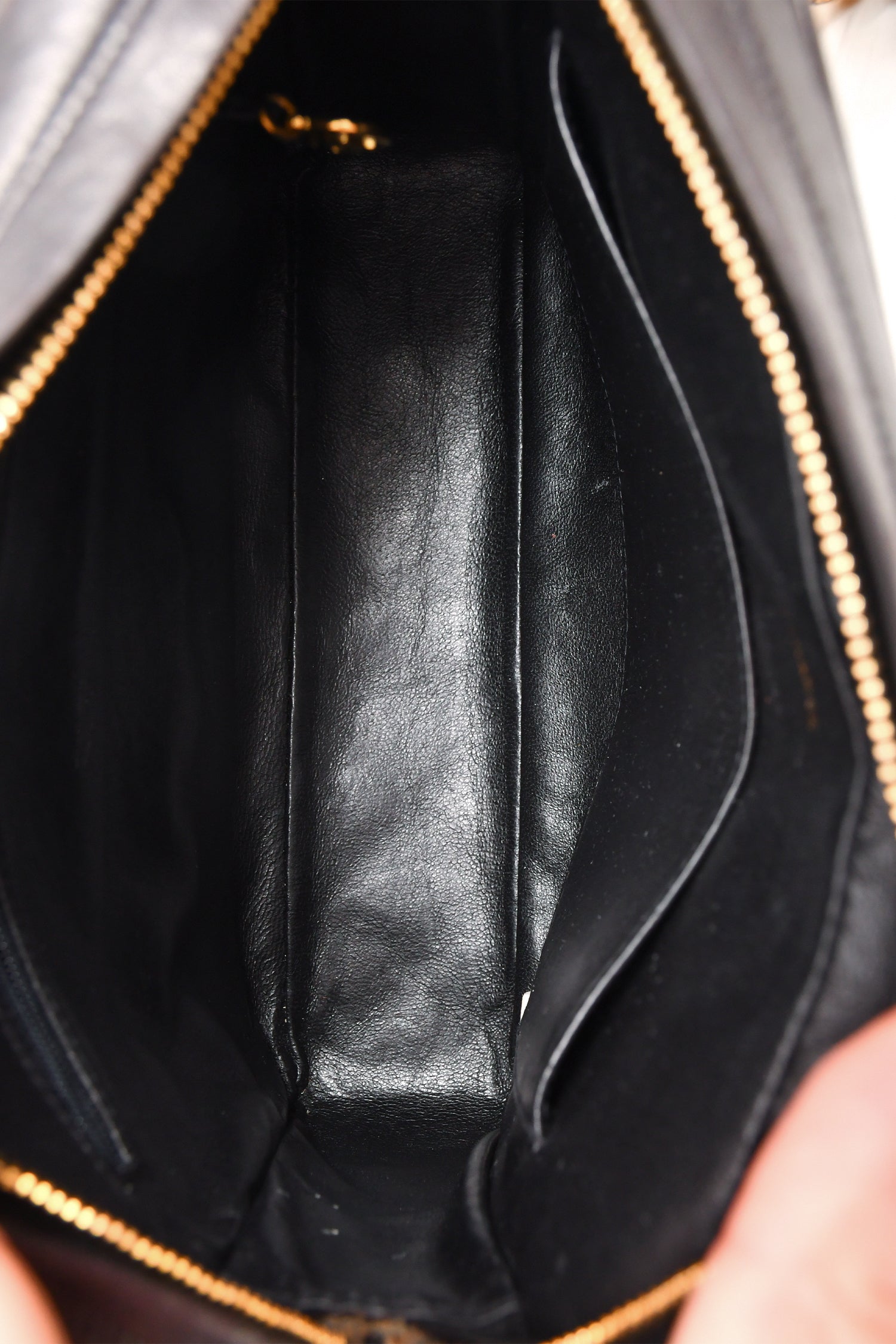 Chanel™ 1991-4 Black Leather Quilted Turn Lock Camera Crossbody