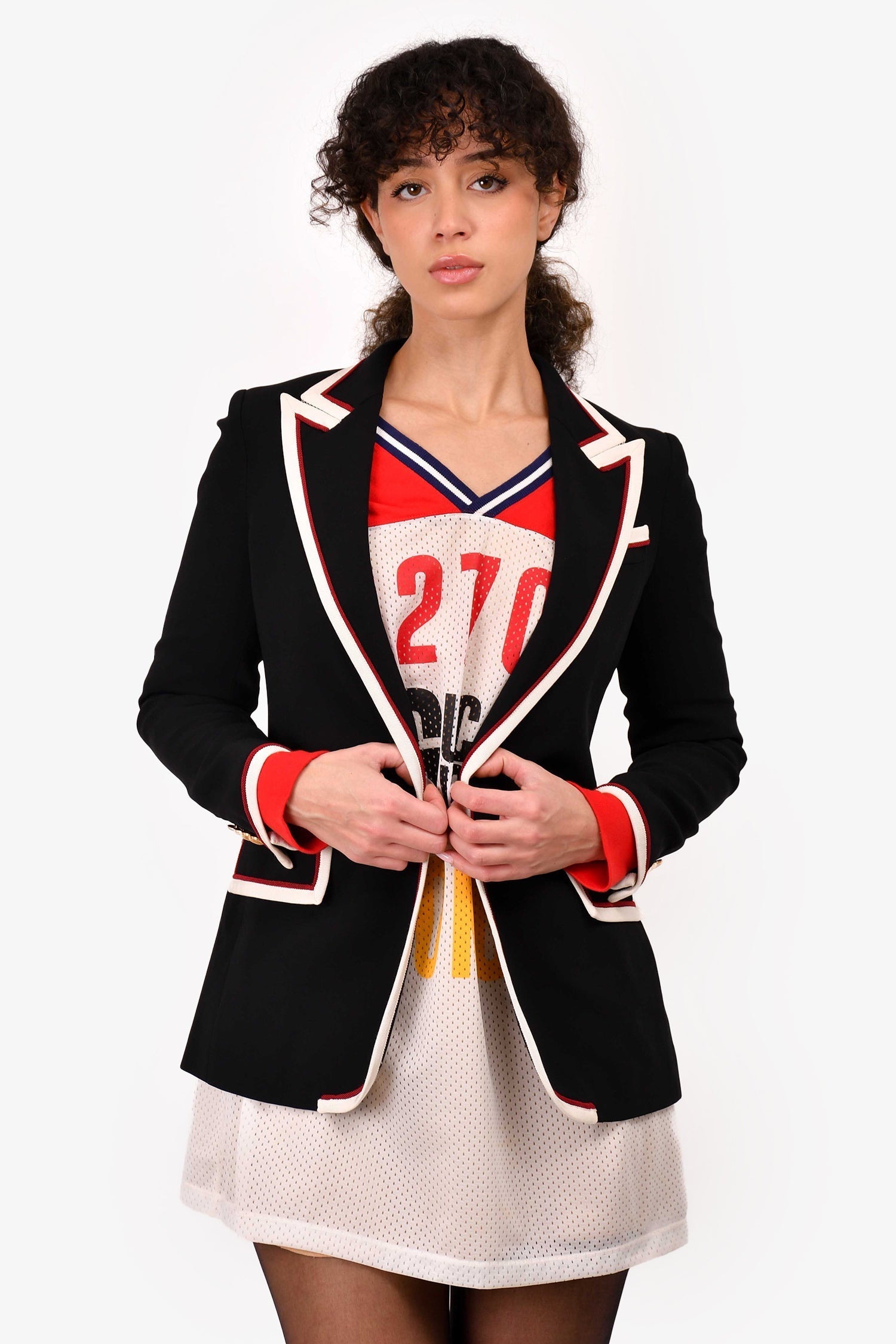 Gucci 2019 Runway Black 'Cady' Blazer Size 36