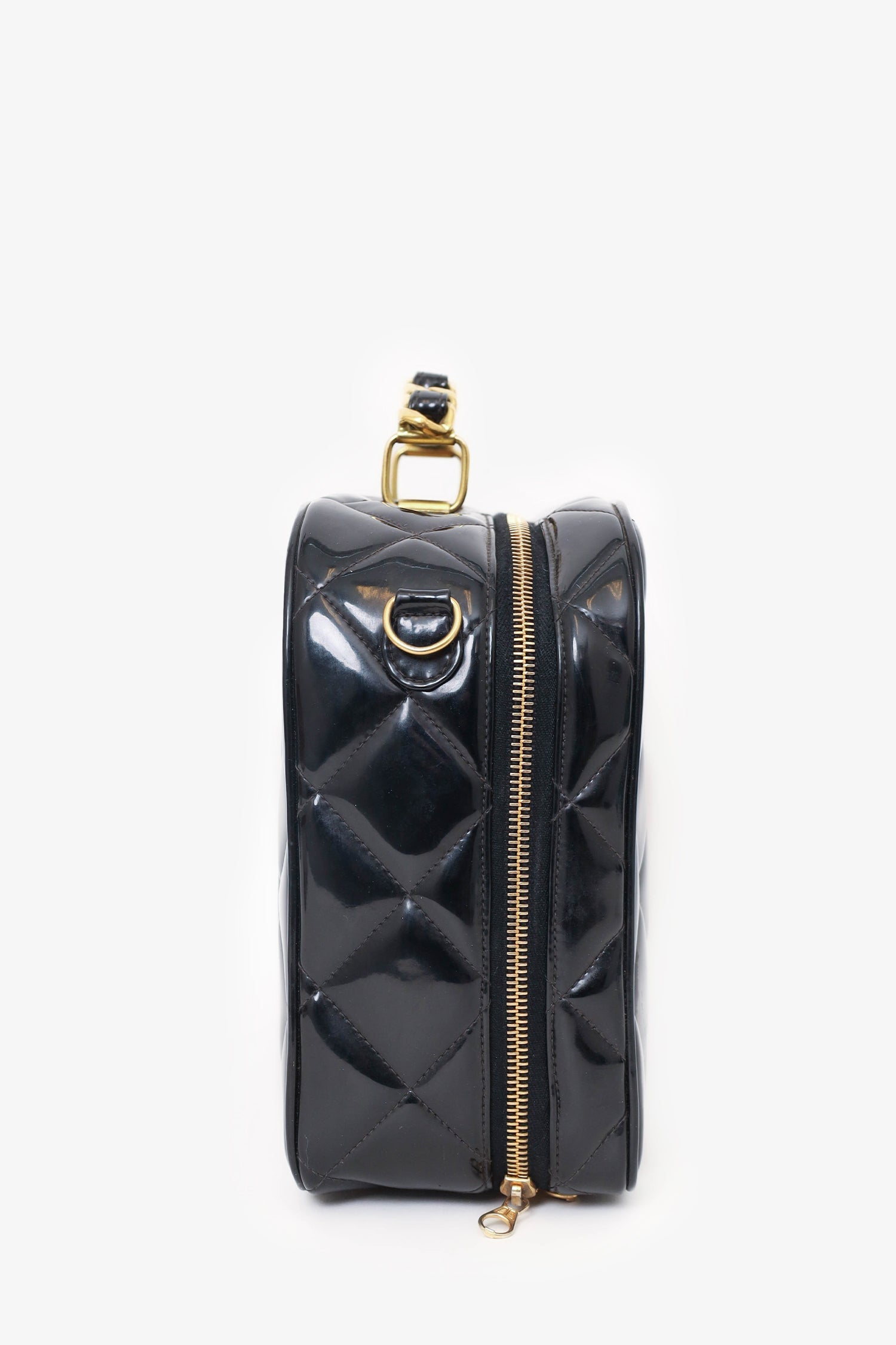 Chanel™ 1994-96 Black Patent Leather Large Vanity Case