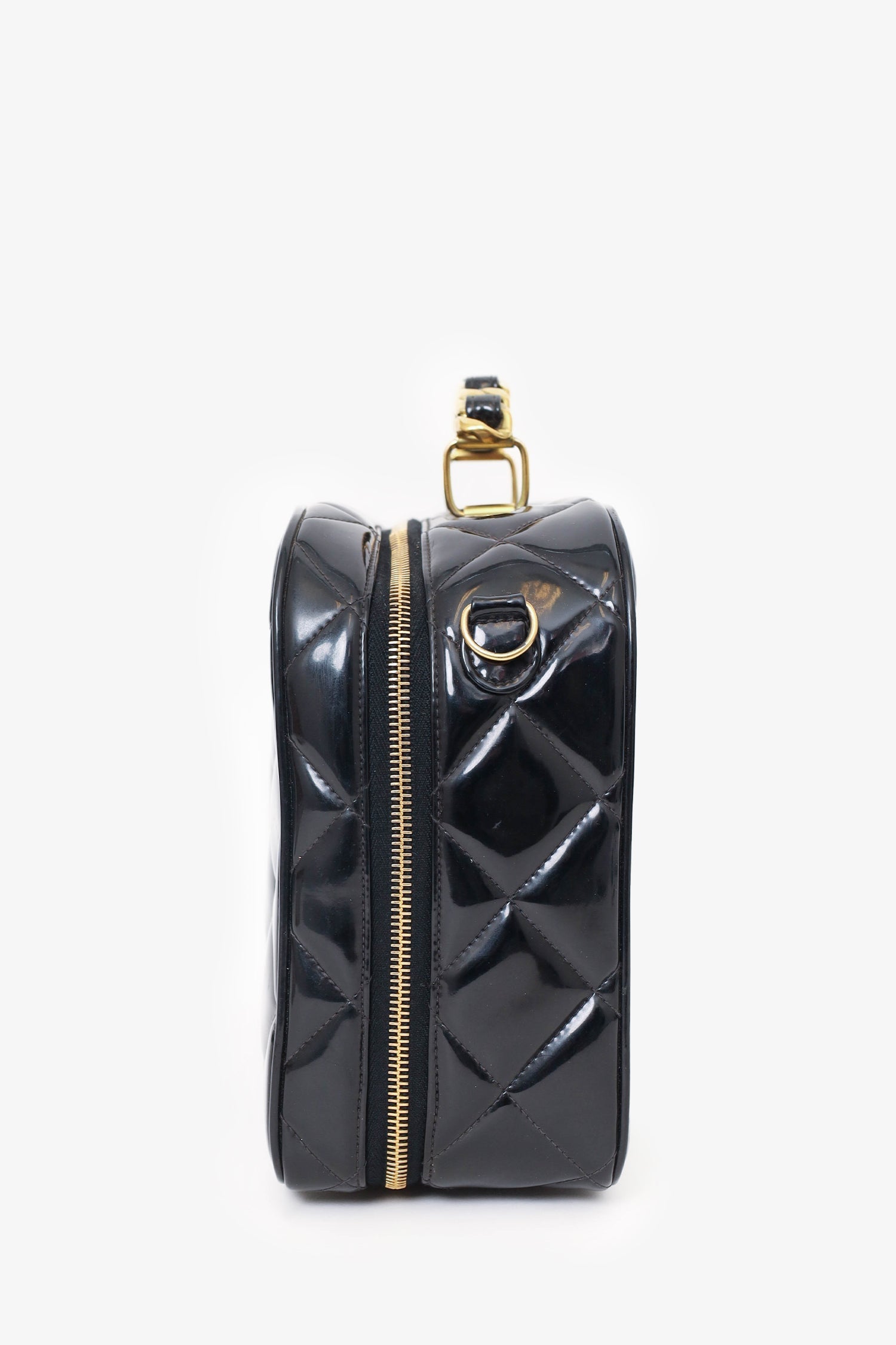 Chanel™ 1994-96 Black Patent Leather Large Vanity Case