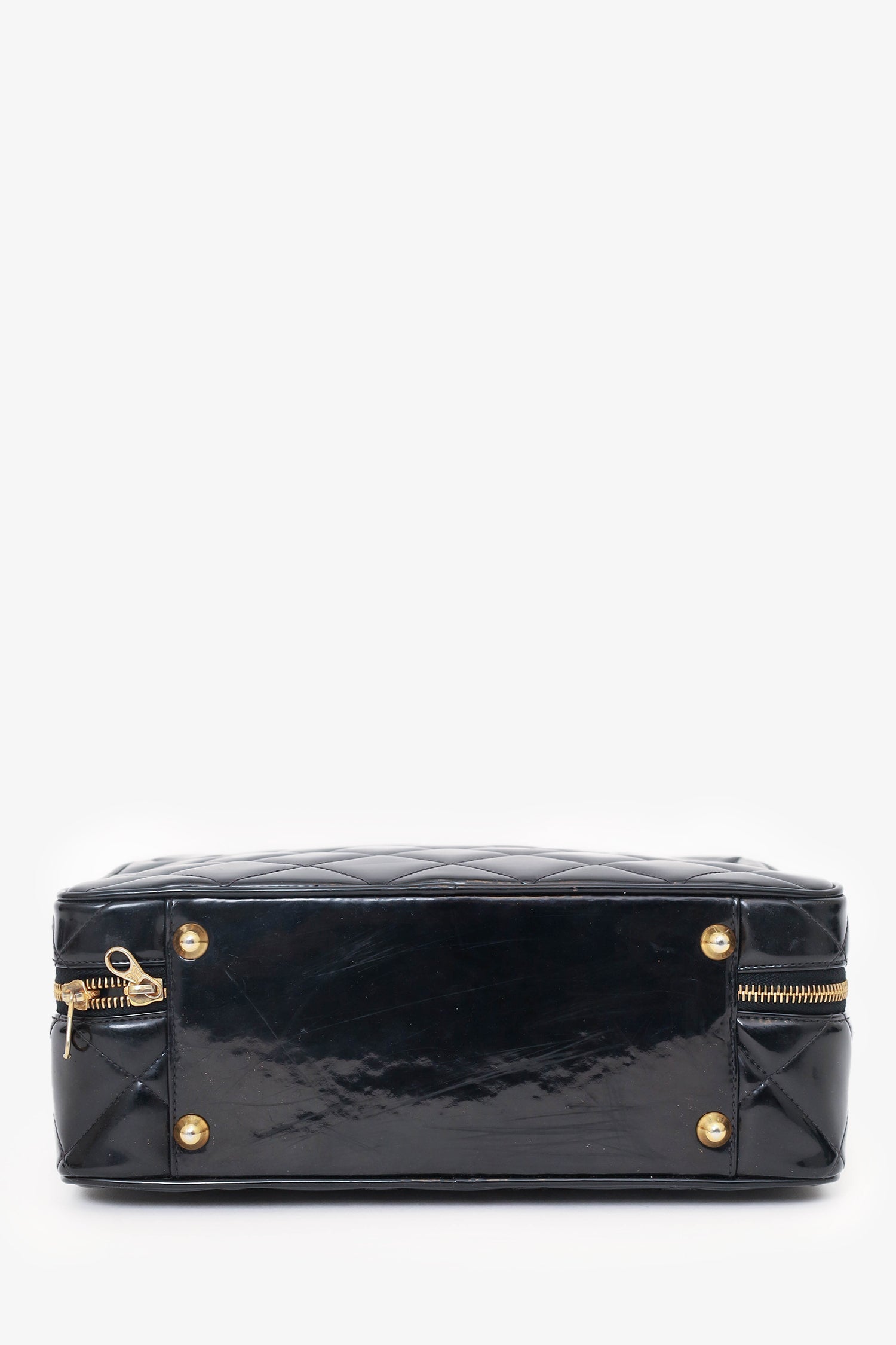 Chanel™ 1994-96 Black Patent Leather Large Vanity Case