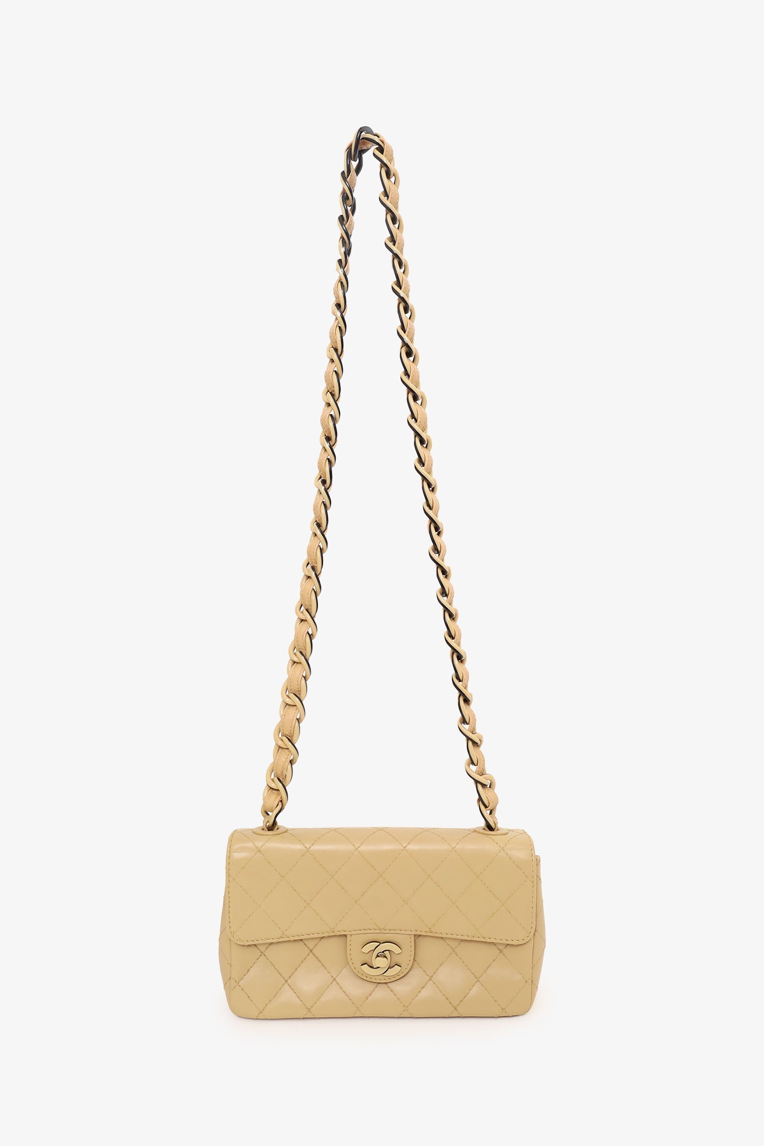 Chanel™ 2000-2002 Cream Quilted Lambskin Mini Flap Bag