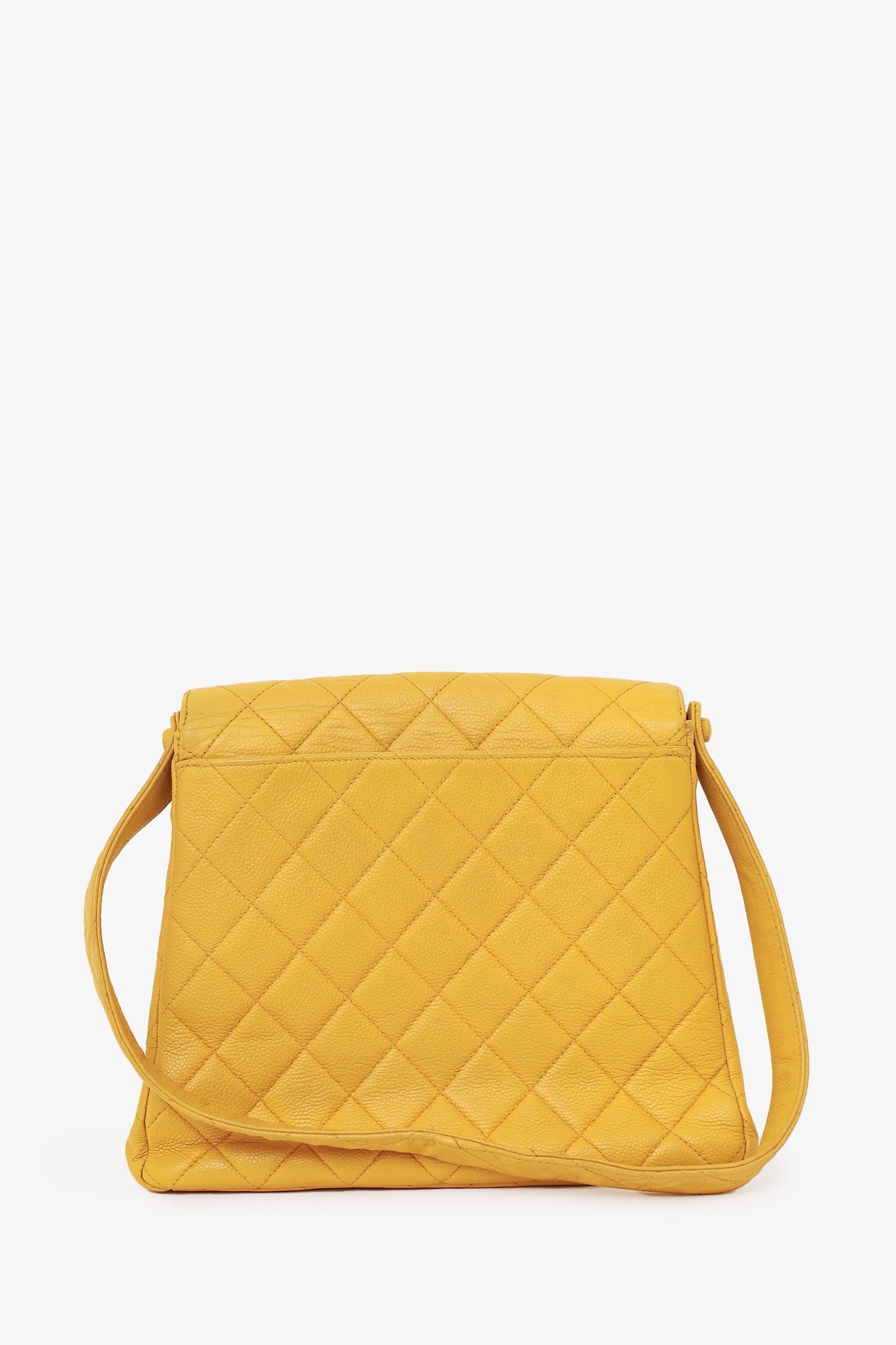 Chanel™ Yellow Caviar Leather CC Shoulder Bag