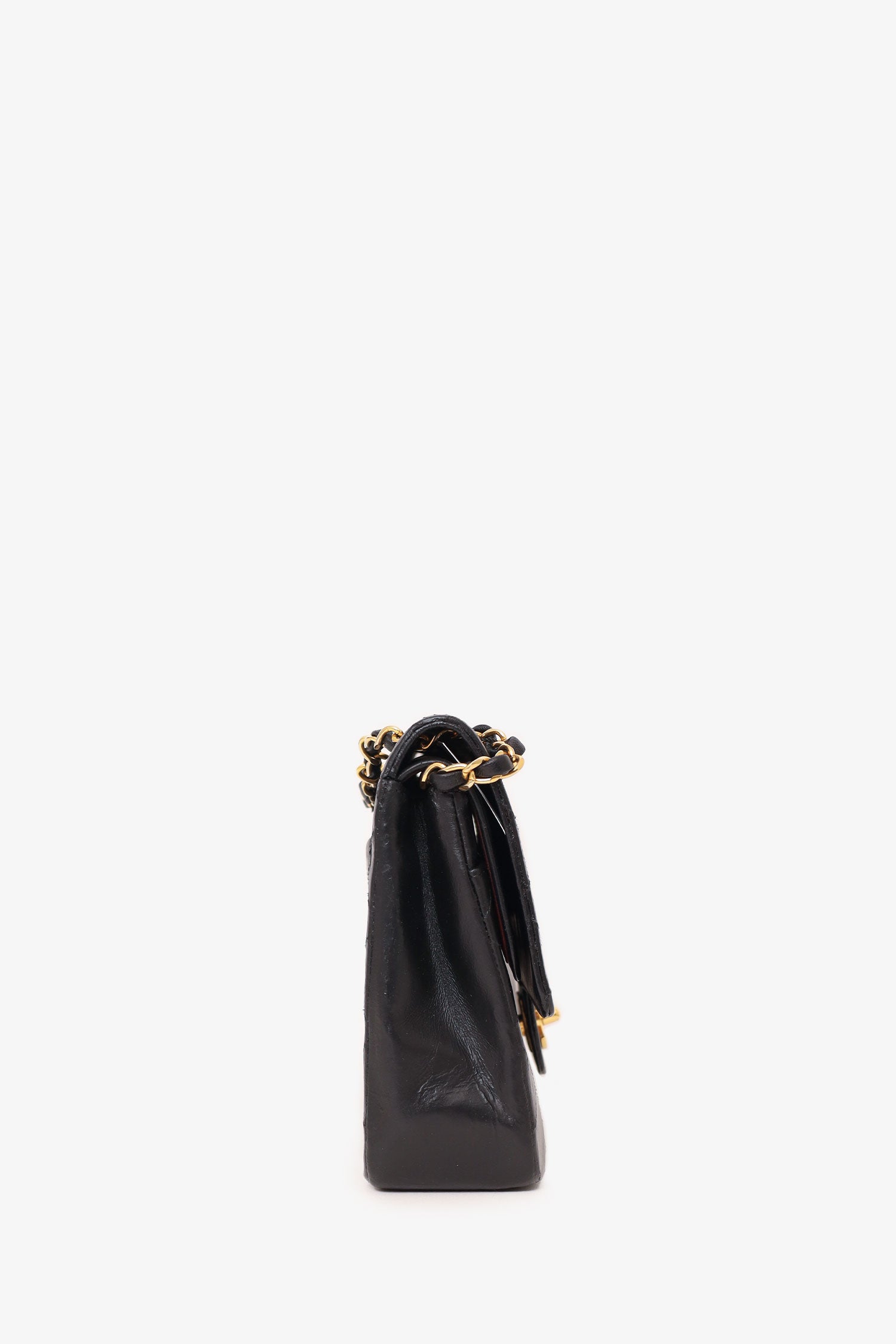 Chanel™ 1986-88 Black Quilted Lambskin Medium Double Flap Bag 'Refurbished'