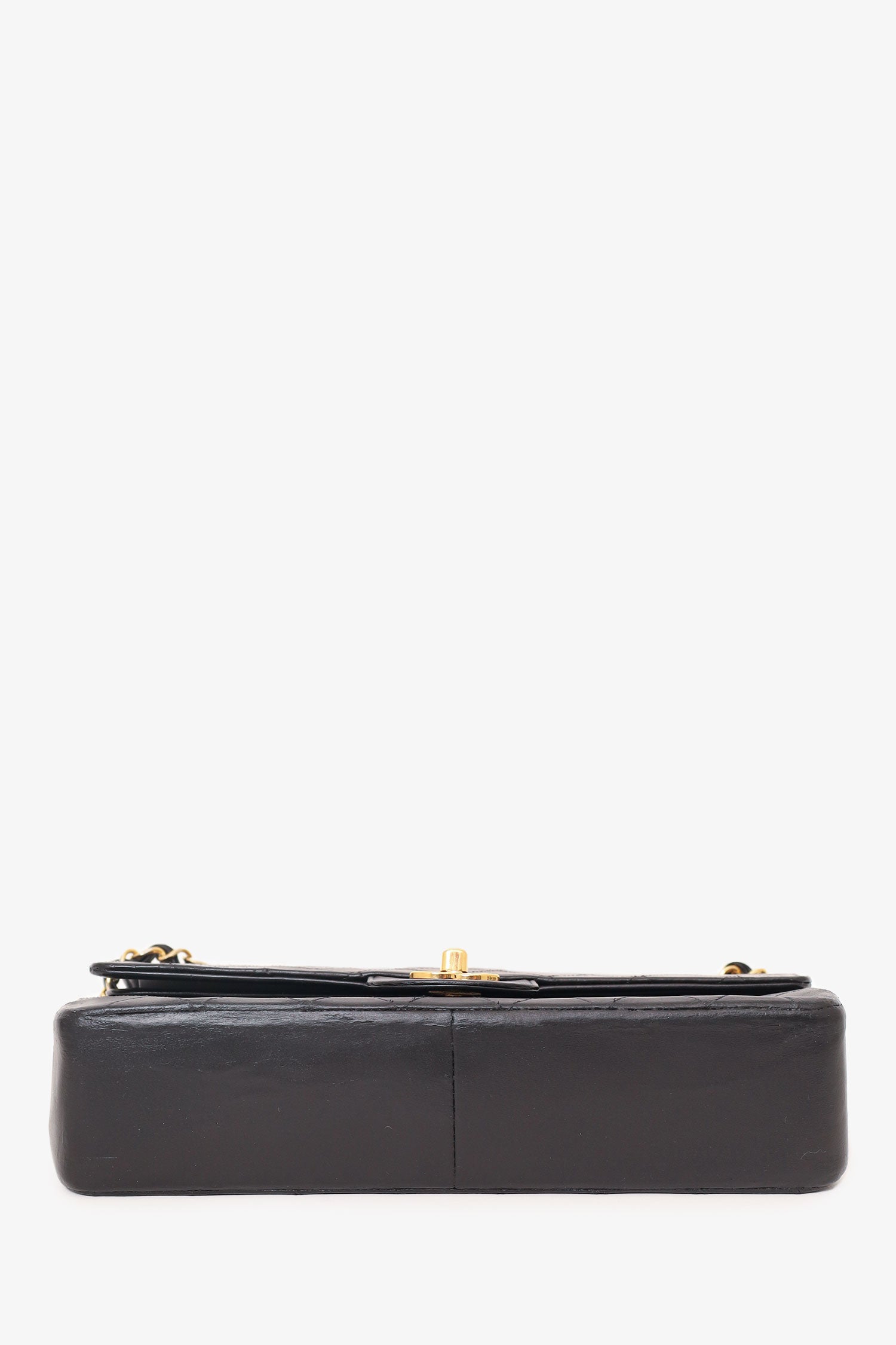 Chanel™ 1986-88 Black Quilted Lambskin Medium Double Flap Bag 'Refurbished'