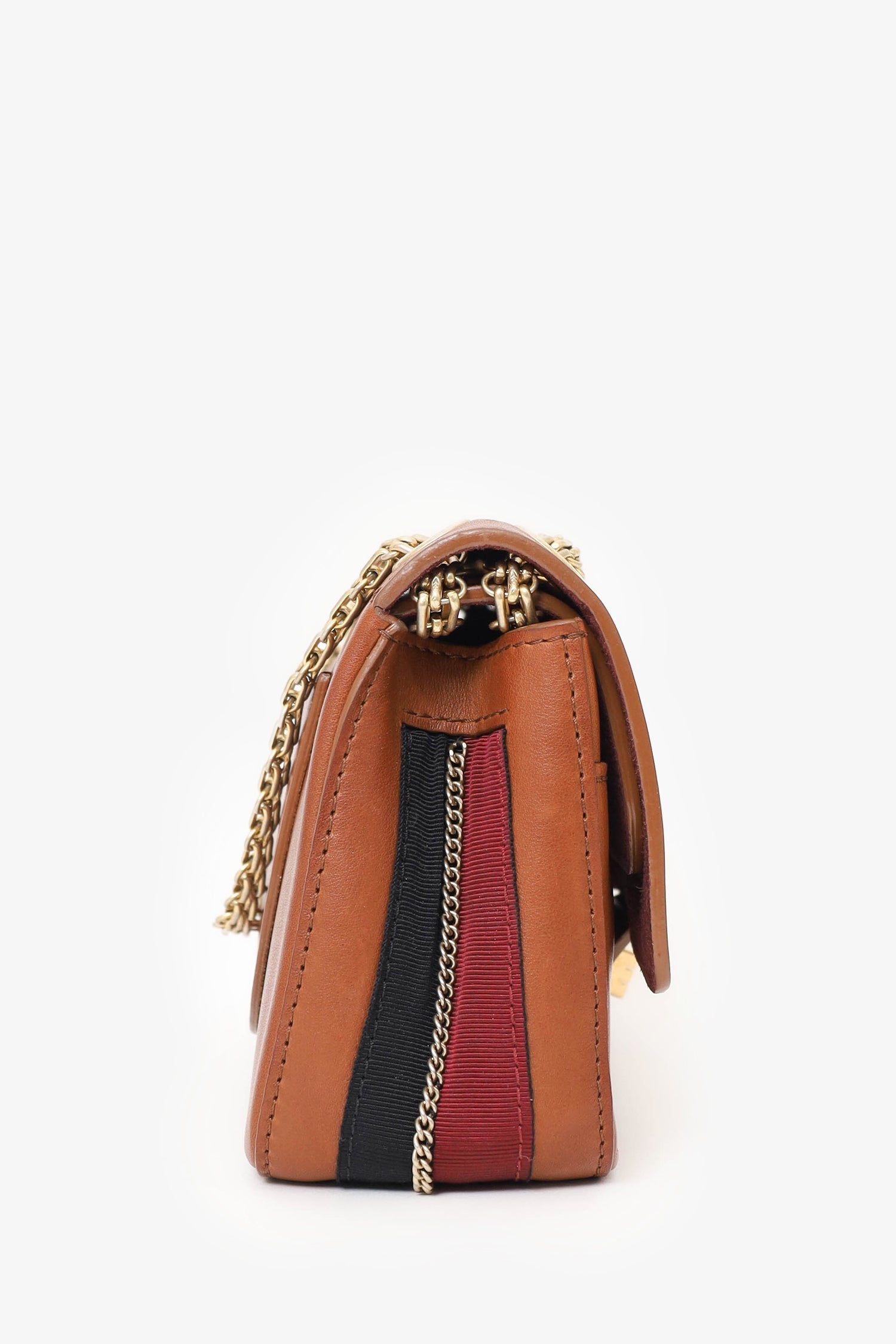 Chanel™ 2017 Brown Leather Medallion Charm Reissue 2.55 Shoulder Bag
