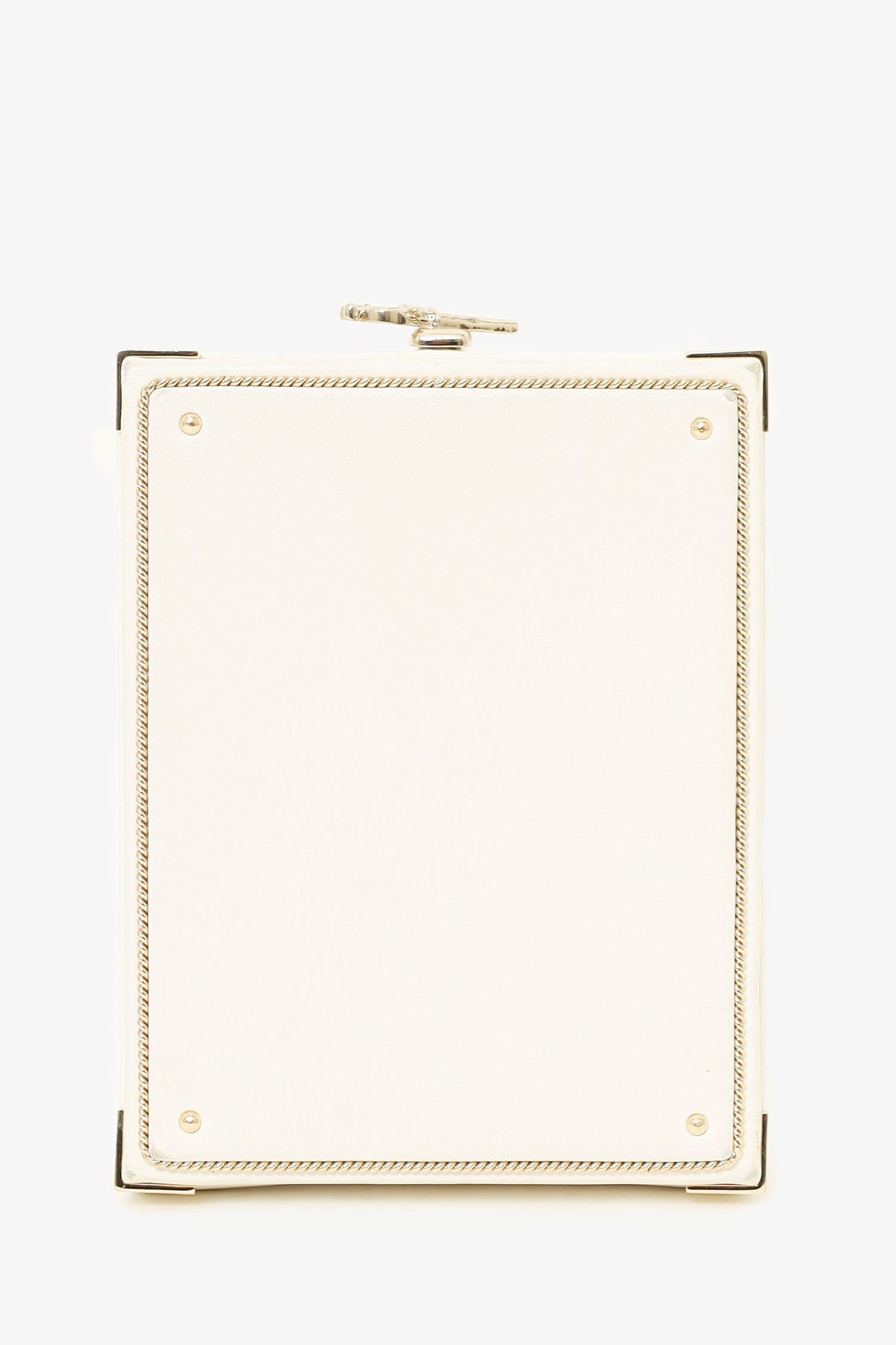 Chanel™ 2017-18 White Lambskin Paris-Cosmopolite Coco In Ritz Clutch with Chain
