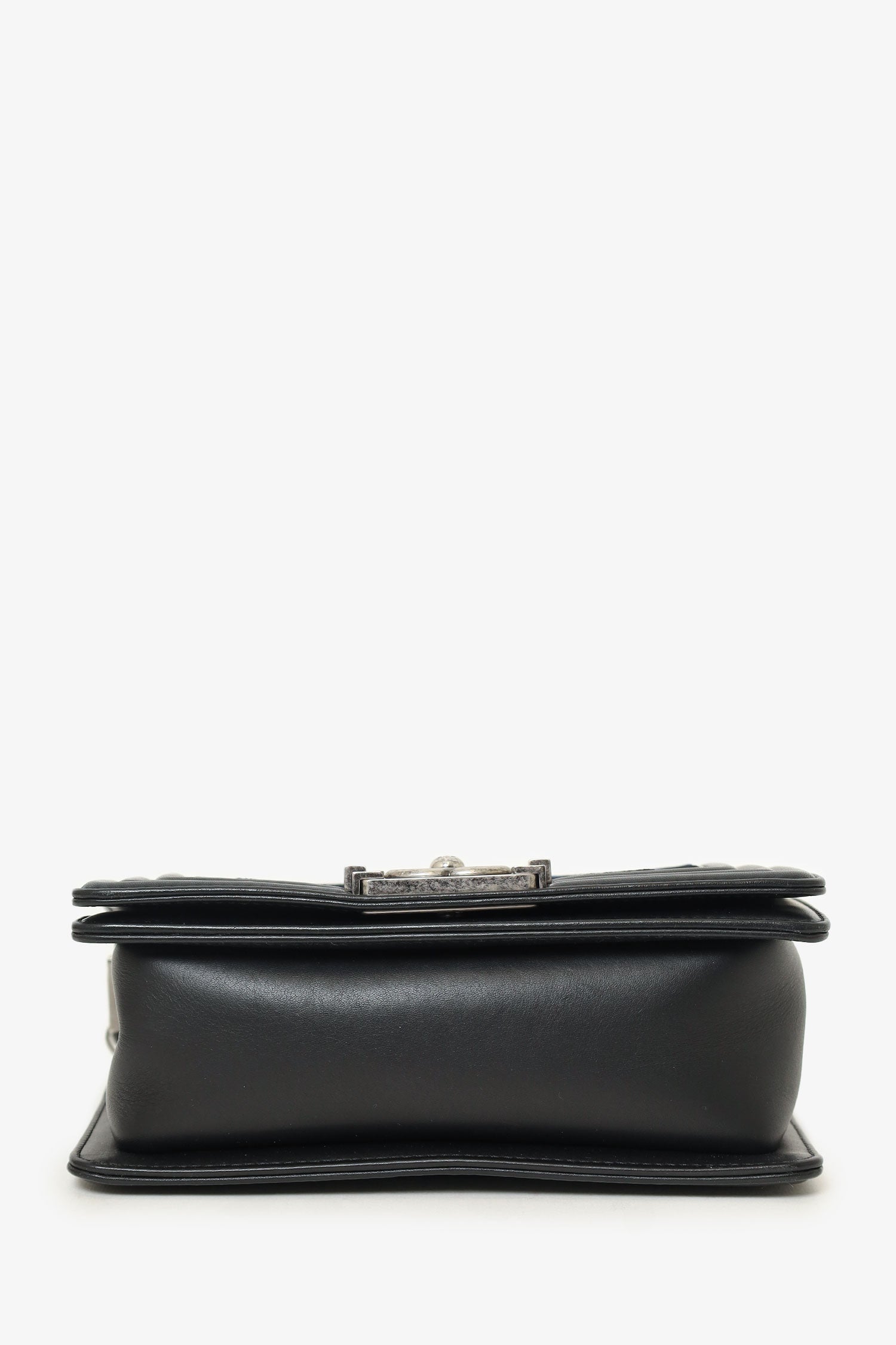 Chanel™ 2017 Black/Navy Velvet/Calfskin Small Boy Bag