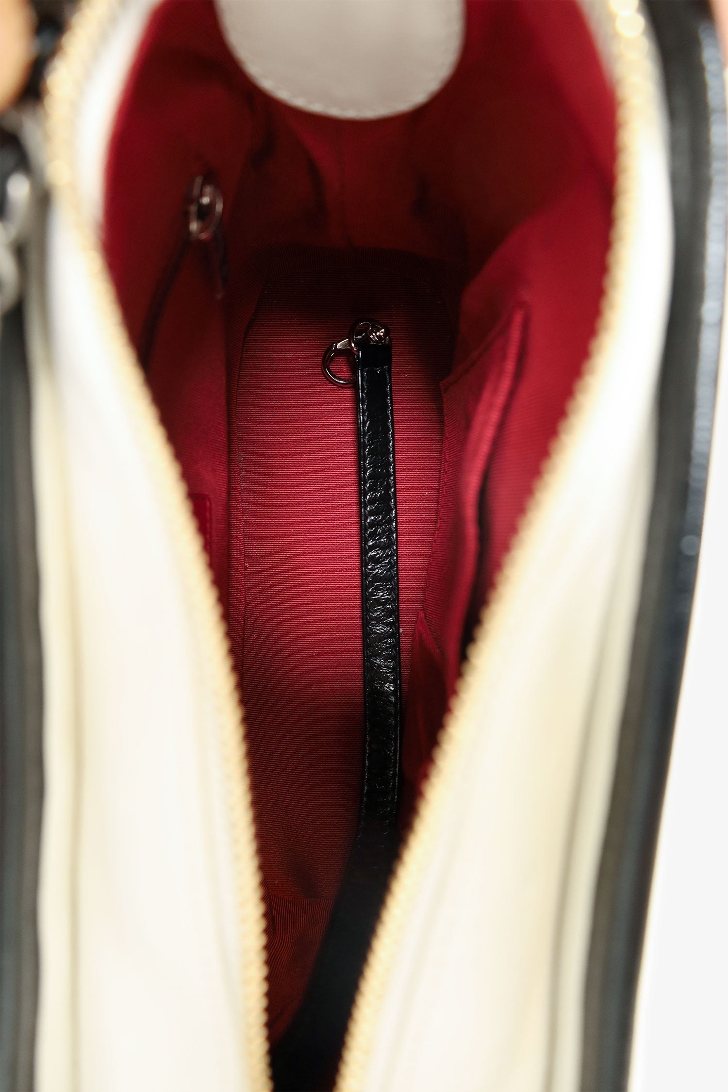 Chanel™ 2018 Black/White Lambskin Leather Small Gabrielle Bag
