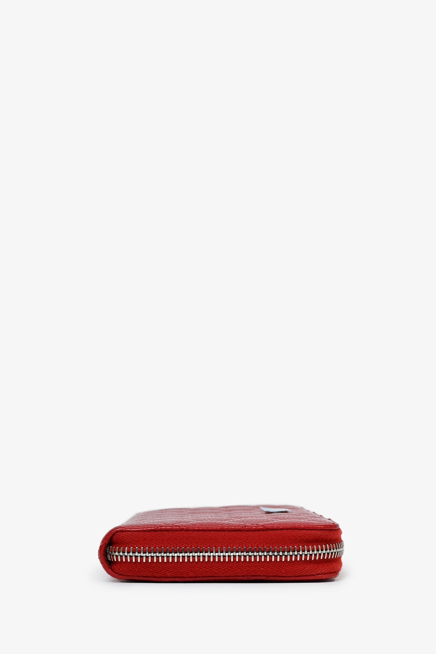 Chanel™ 2016 Red Caviar Long Zip Wallet