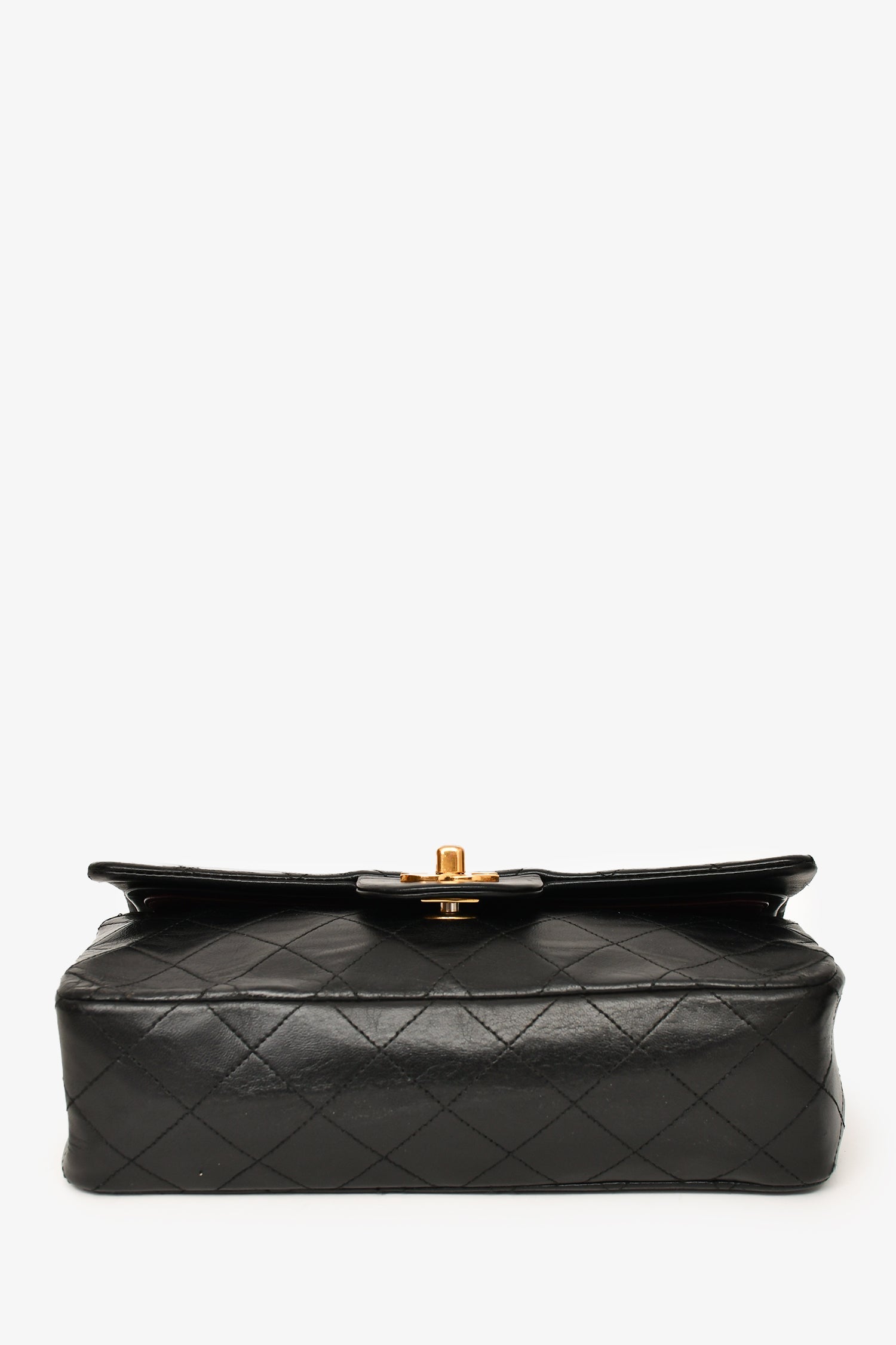 Chanel™ 1989-91 Vintage Black Lambskin Small Classic Double Flap