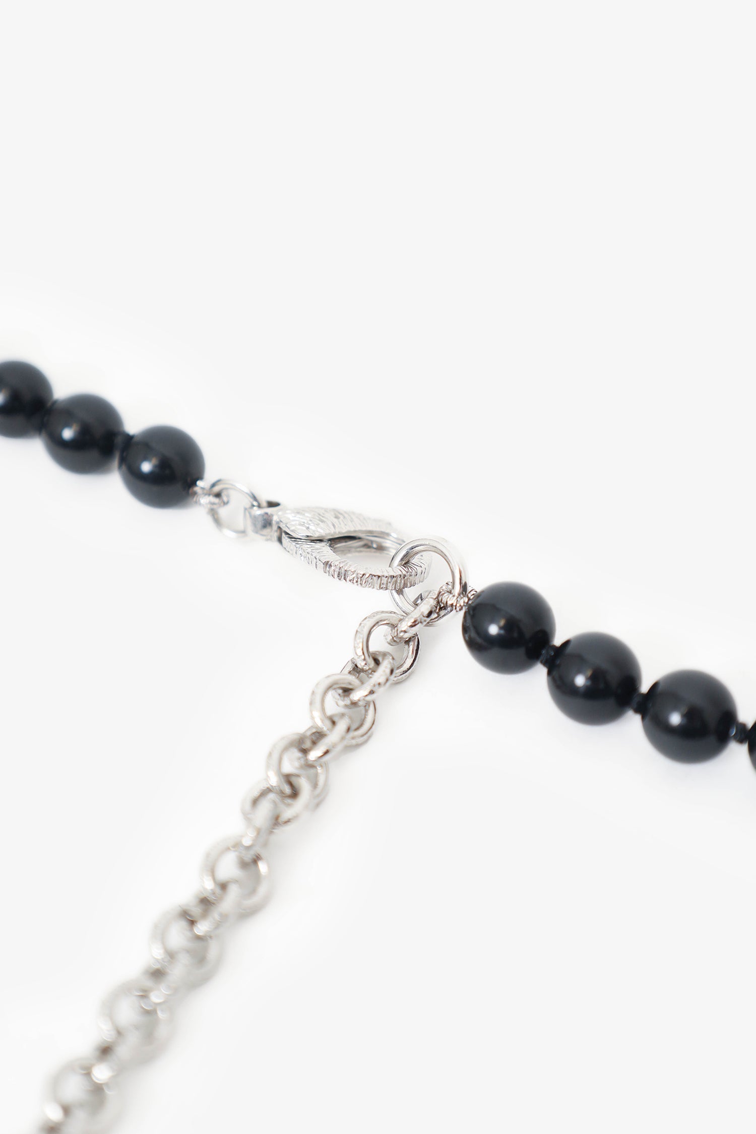 Chanel™ 16K Black Faux Pearls and Crystal Embellished Metal CC Long Necklace