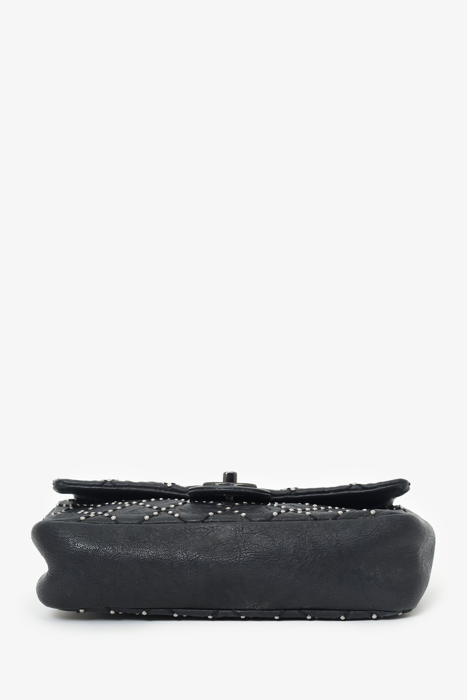 Chanel™ 2014 Collection Black Studded Metal Beauty Flap Bag