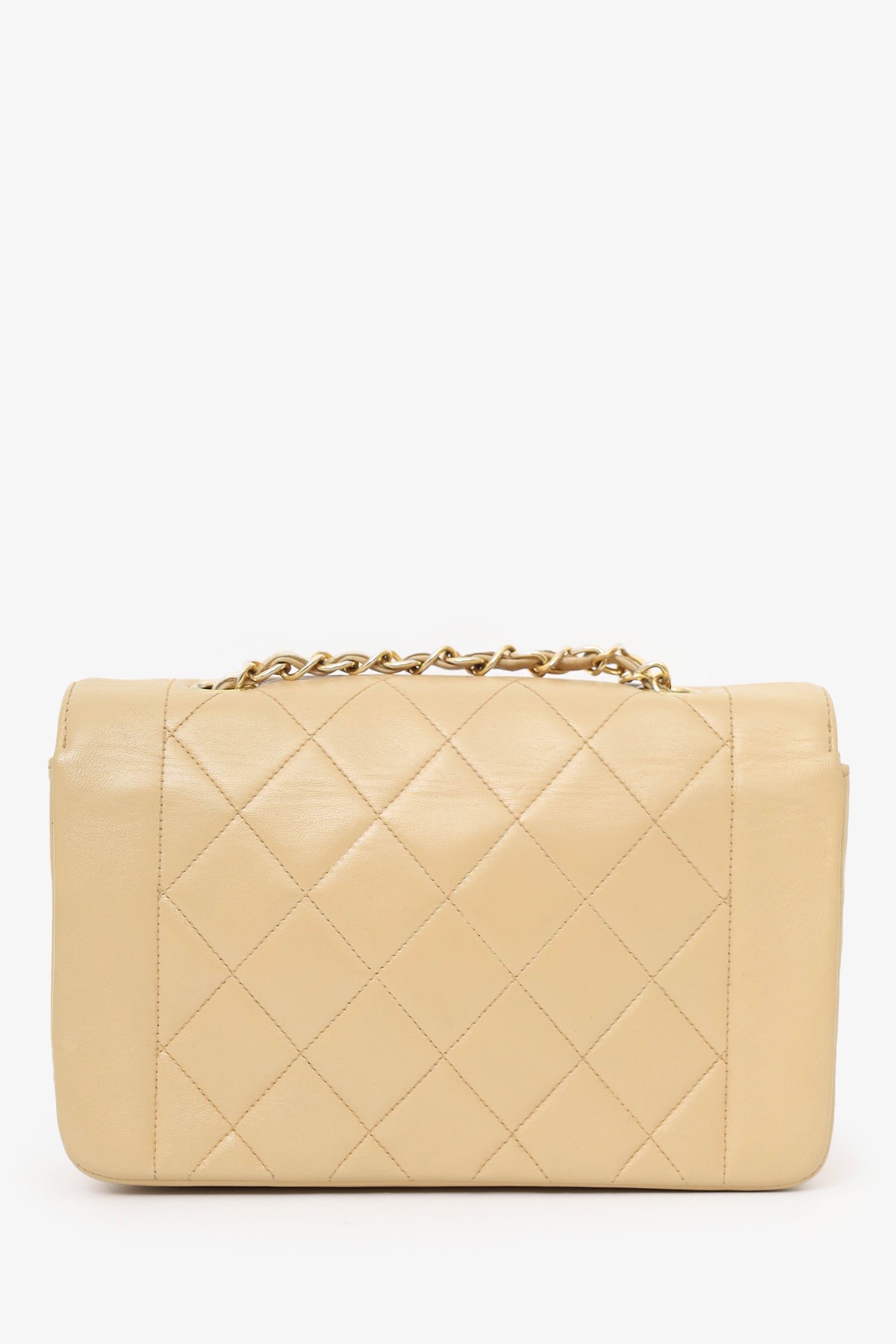 Chanel™ Beige Lambskin Small Diana Flap Bag