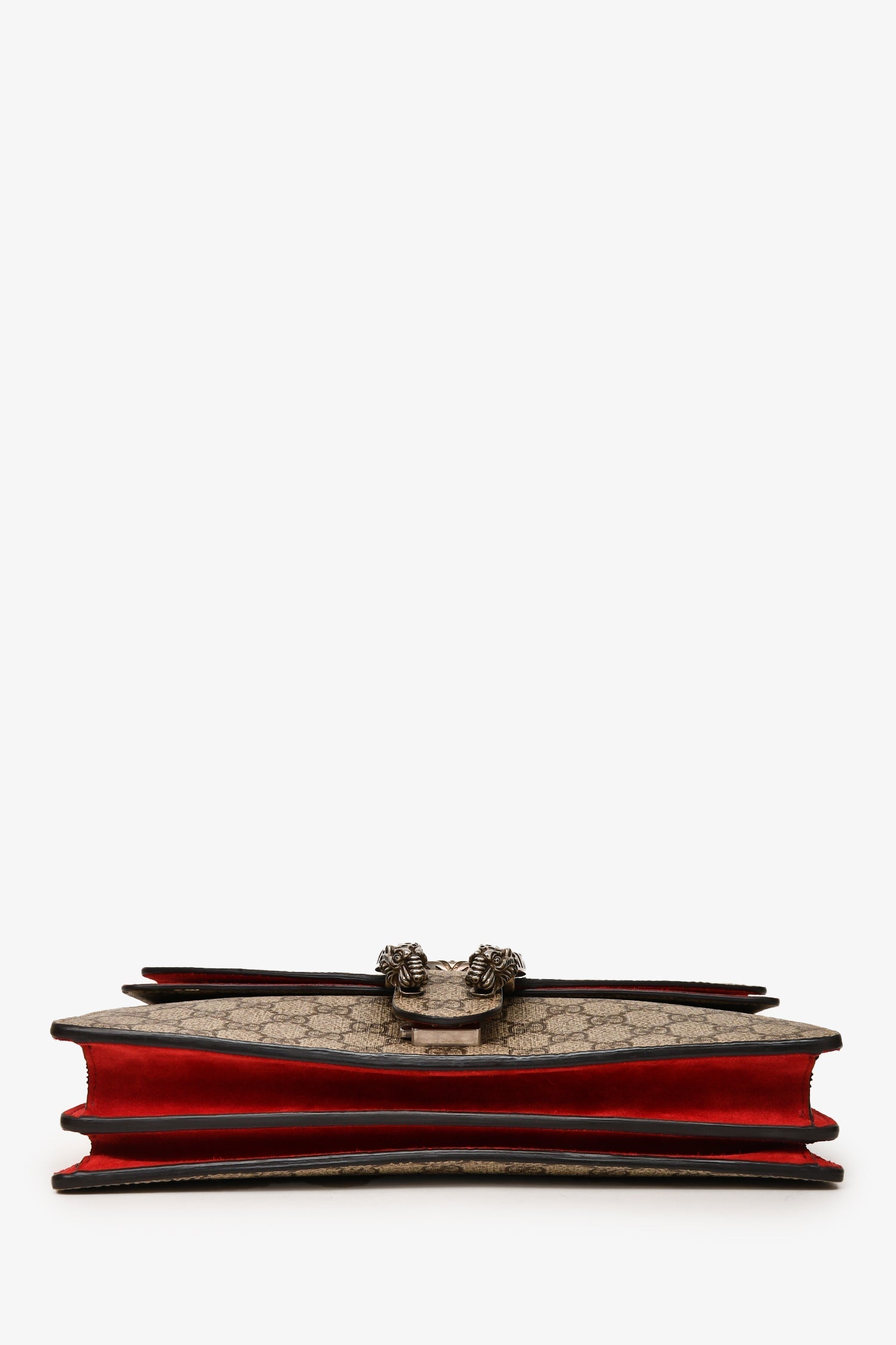 Gucci GG Supreme/Red Canvas/Suede Leather Small Dionysus Shoulder Bag