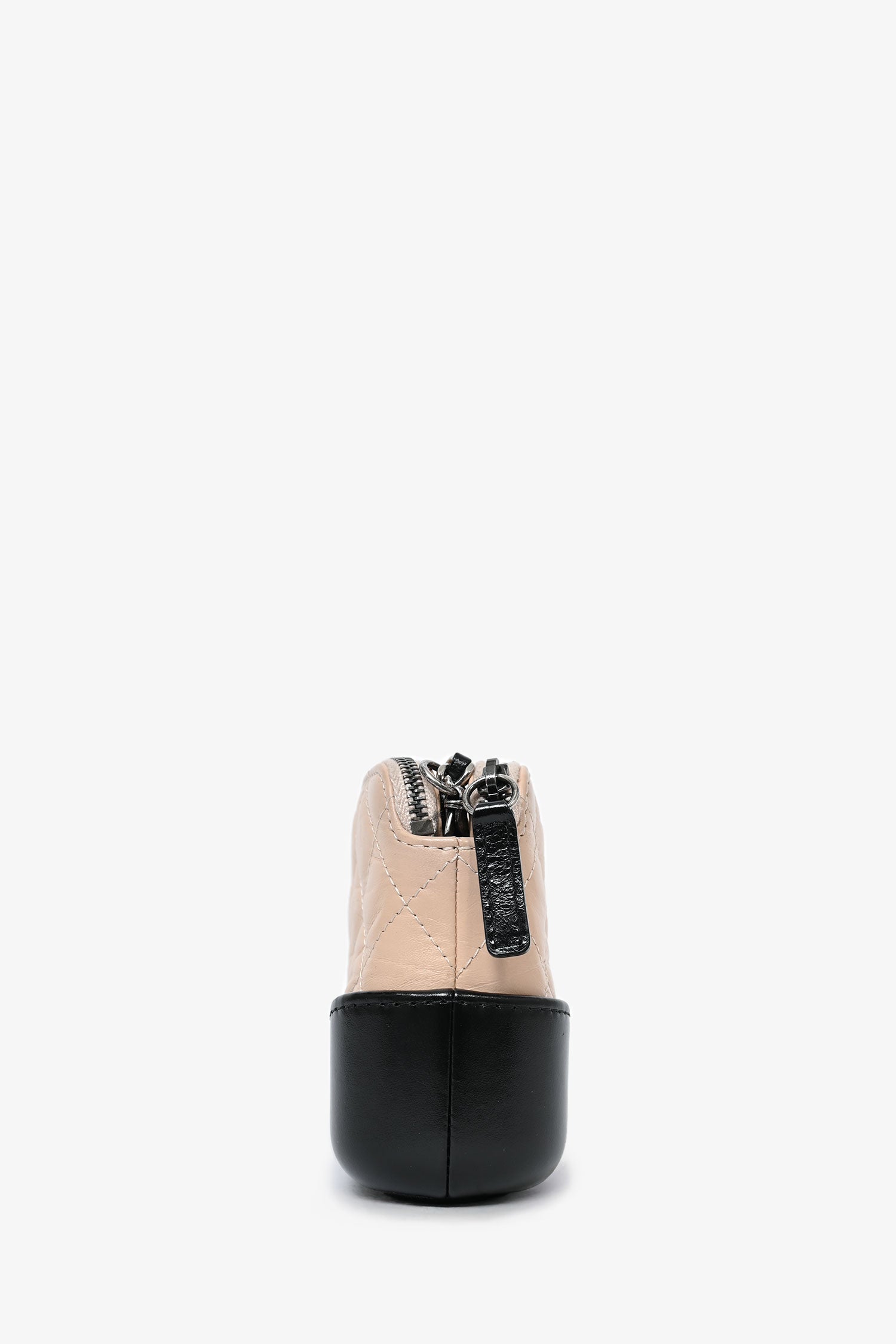 Chanel™ 2017-18 Beige/Black Leather Gabrielle Wallet on Chain