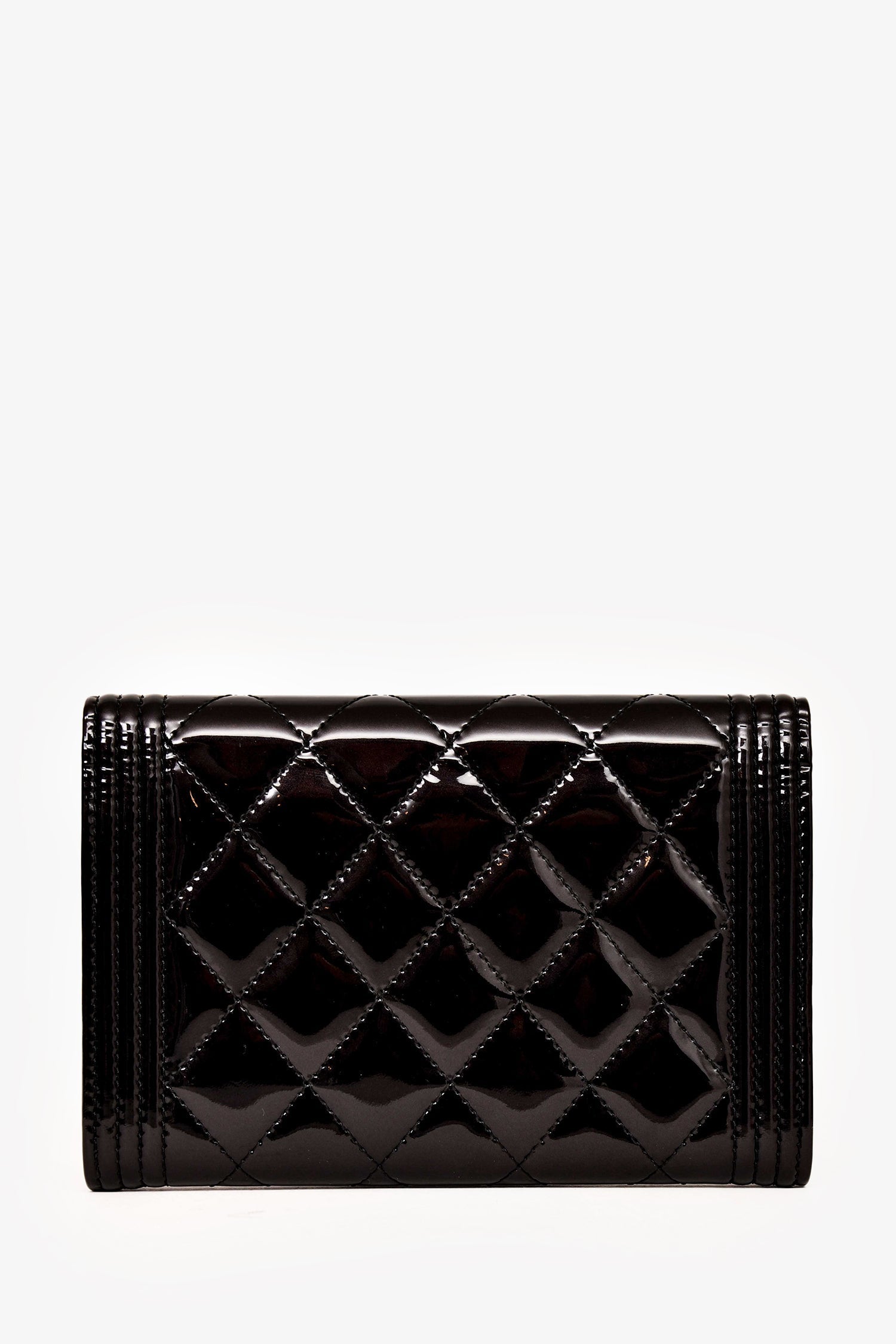 Chanel™ 2014 Purple Patent Leather Boy Short Wallet
