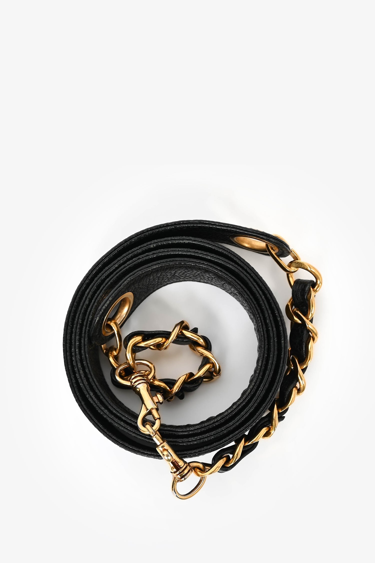 Chanel™ 1991-94 Vintage Black Caviar Leather CC Box Vanity Makeup Case with Chain Strap (As Is)