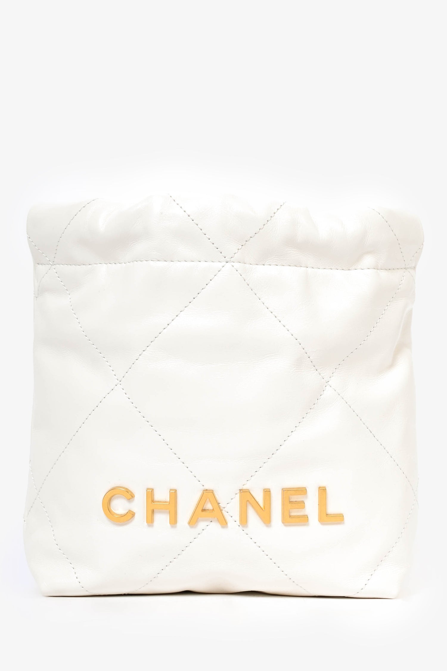 Chanel™ 22 White Lambskin Mini Hobo