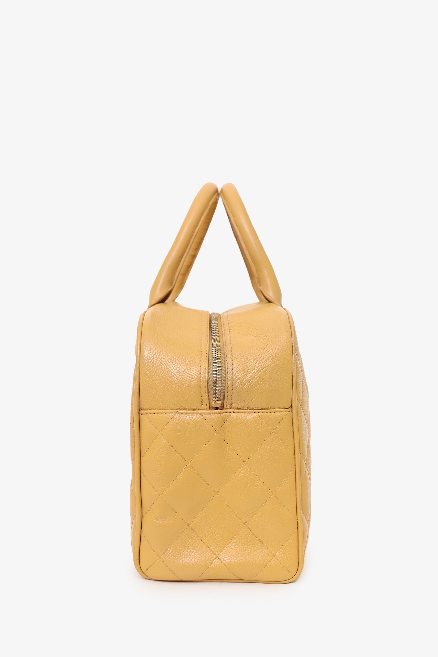 Chanel™ 2004-05 Beige Caviar Large Bowler Bag (As Is)