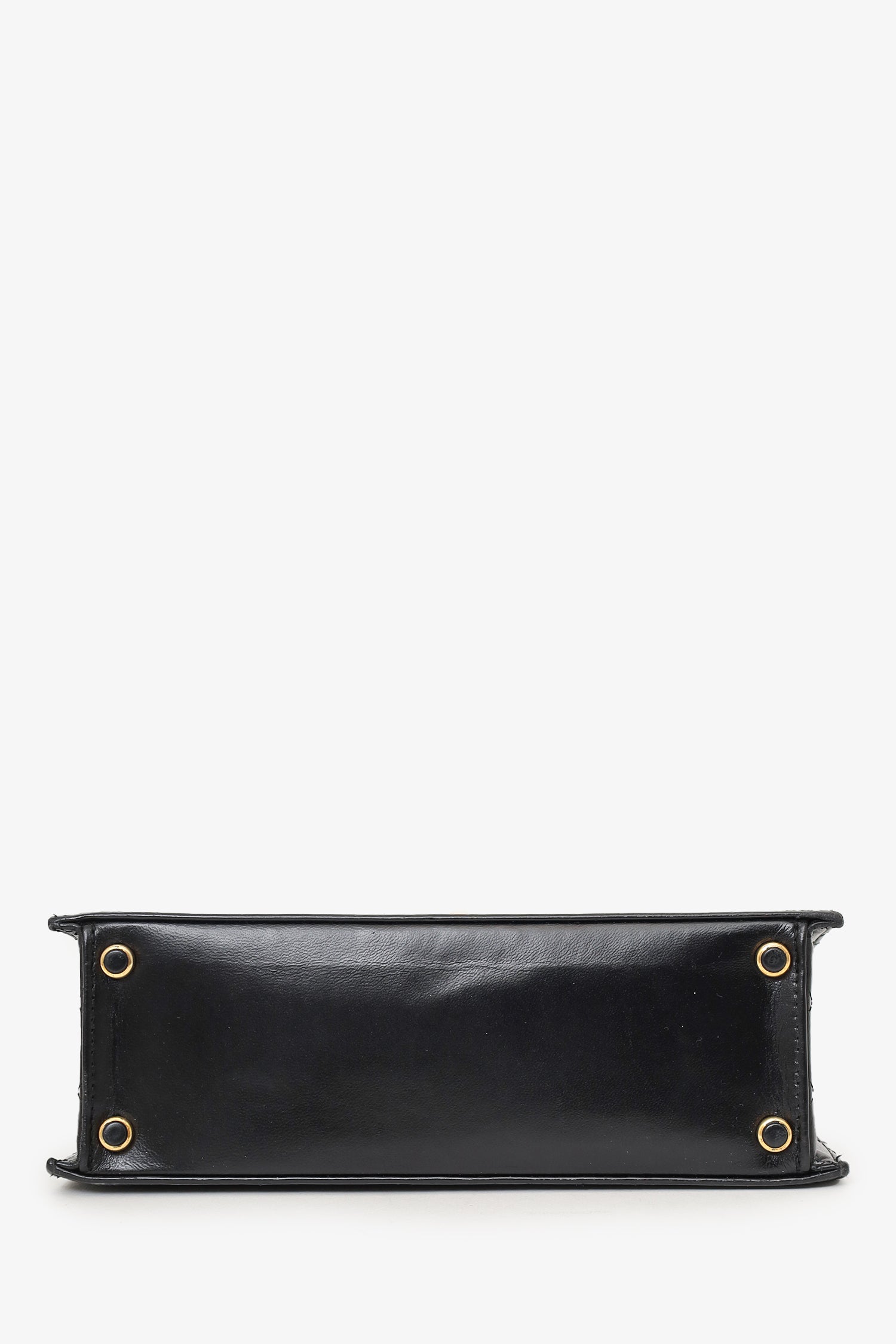 Chanel™ 1989-91 Black Lambskin Leather Trapezoid Flap Bag 'Refurbished'