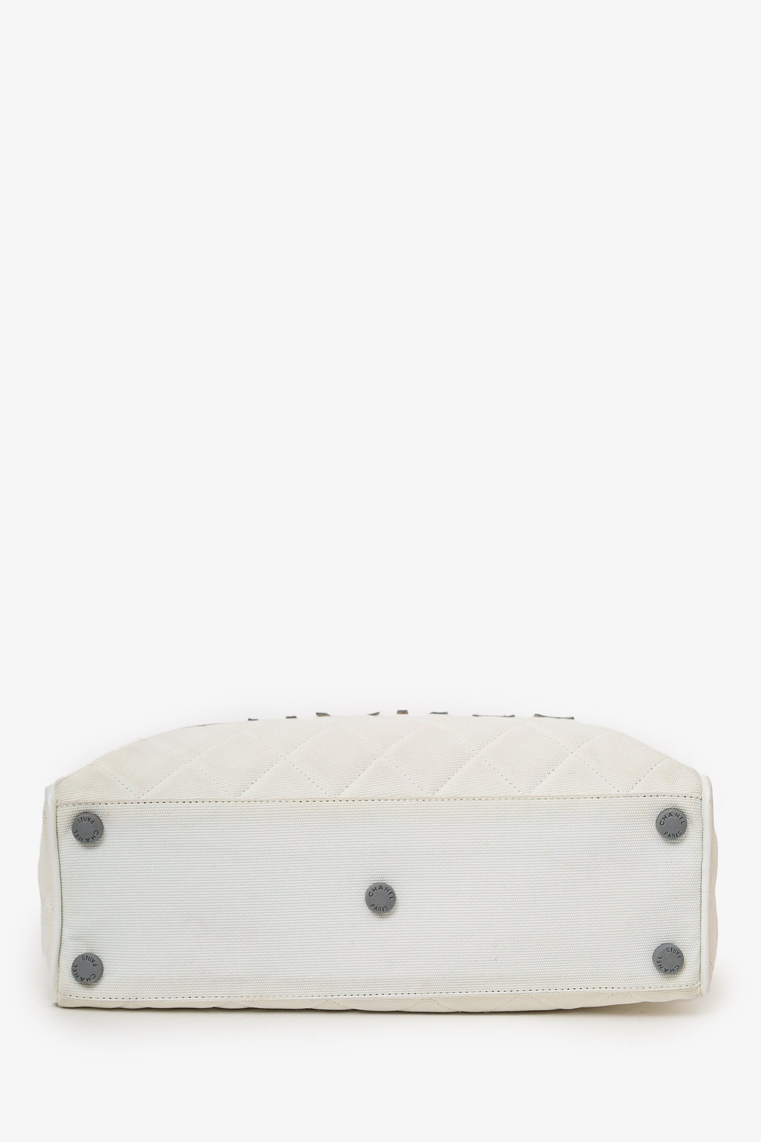 Chanel™ 2000-02 White Canvas Mini Bowler Bag