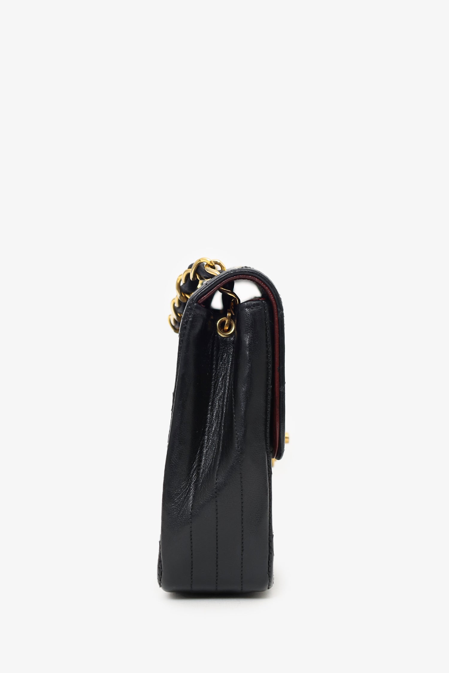 Chanel™ 1986-88 Black Quilted Lambskin Circle CC Mini Flap Bag