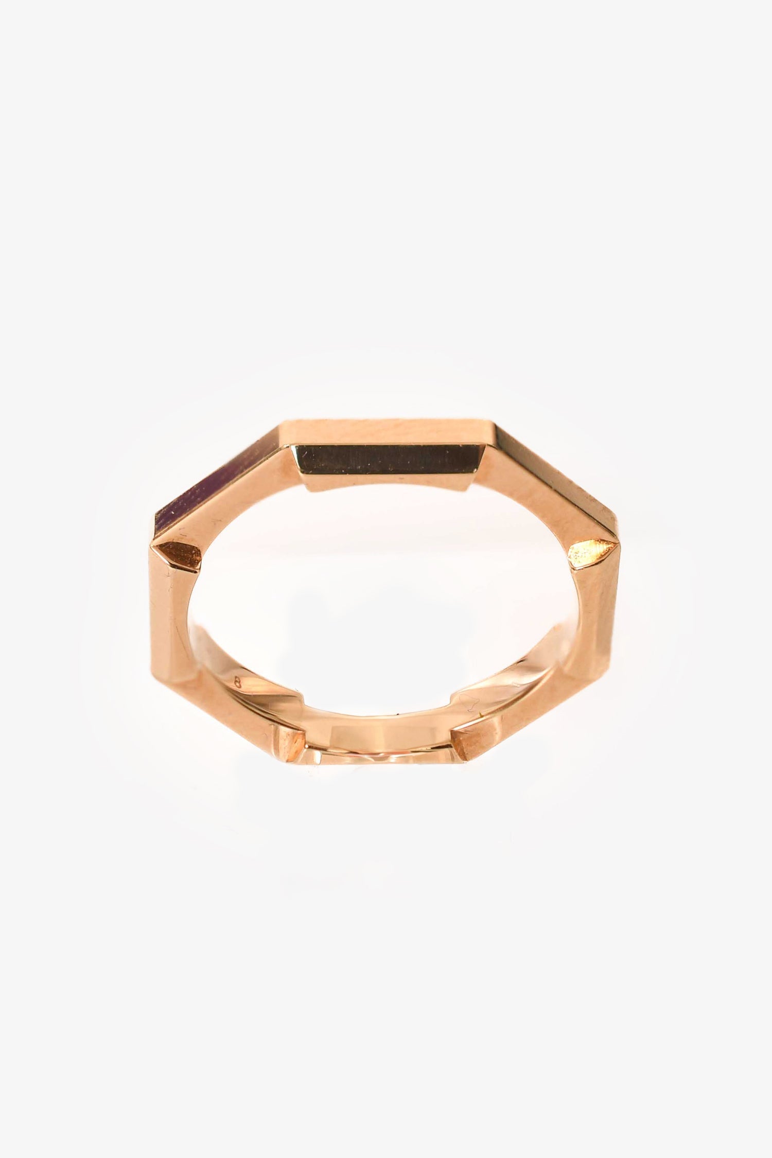 Gucci 18K Yellow Gold Gucci Link to Love Ring Size 8 (4 US)