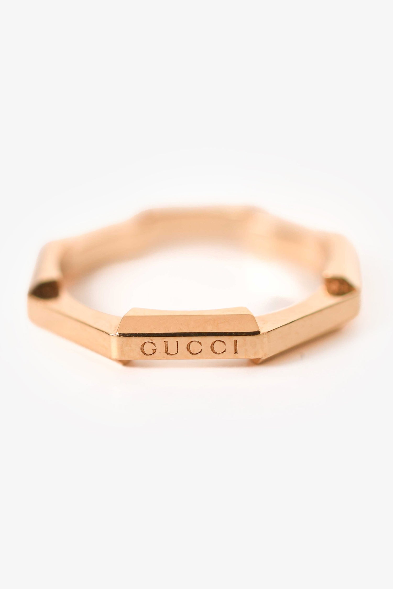 Gucci 18K Yellow Gold Gucci Link to Love Ring Size 8 (4 US)