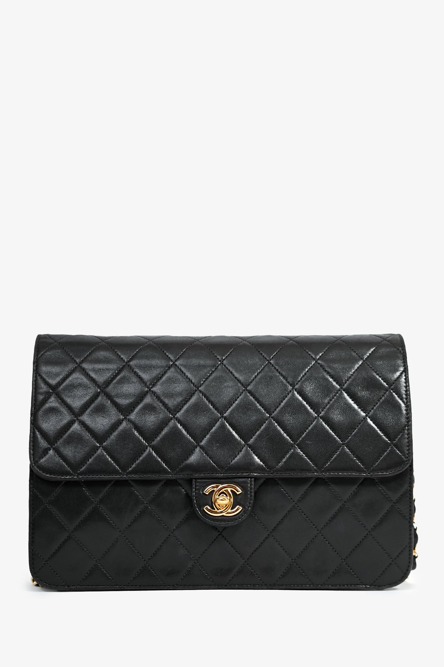 Chanel™ 1994 Black Lambskin Single Chain Flap Bag